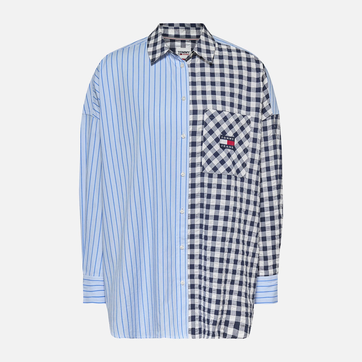Tommy Hilfiger Gingham Stripe Cotton Overshirt