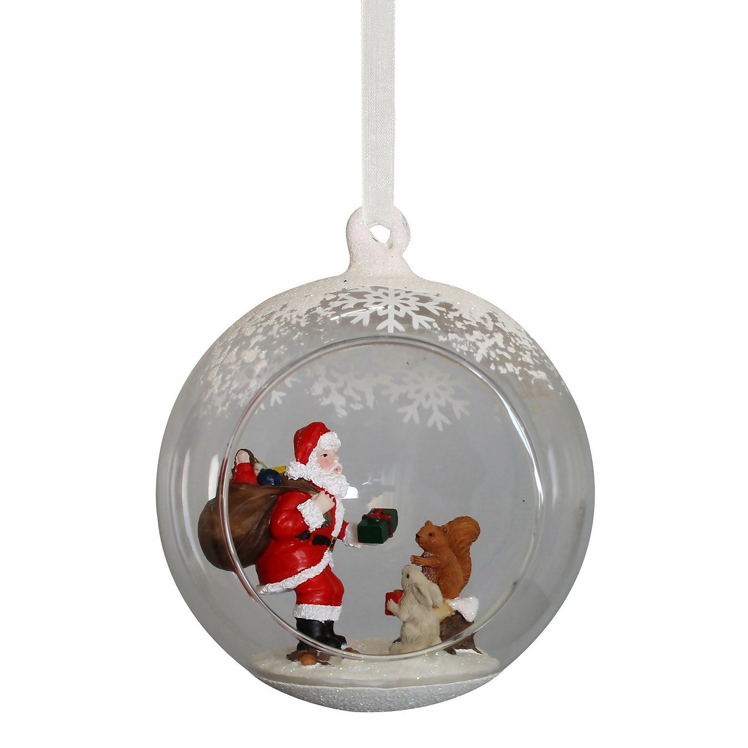 Clear open christmas baubles Clearance