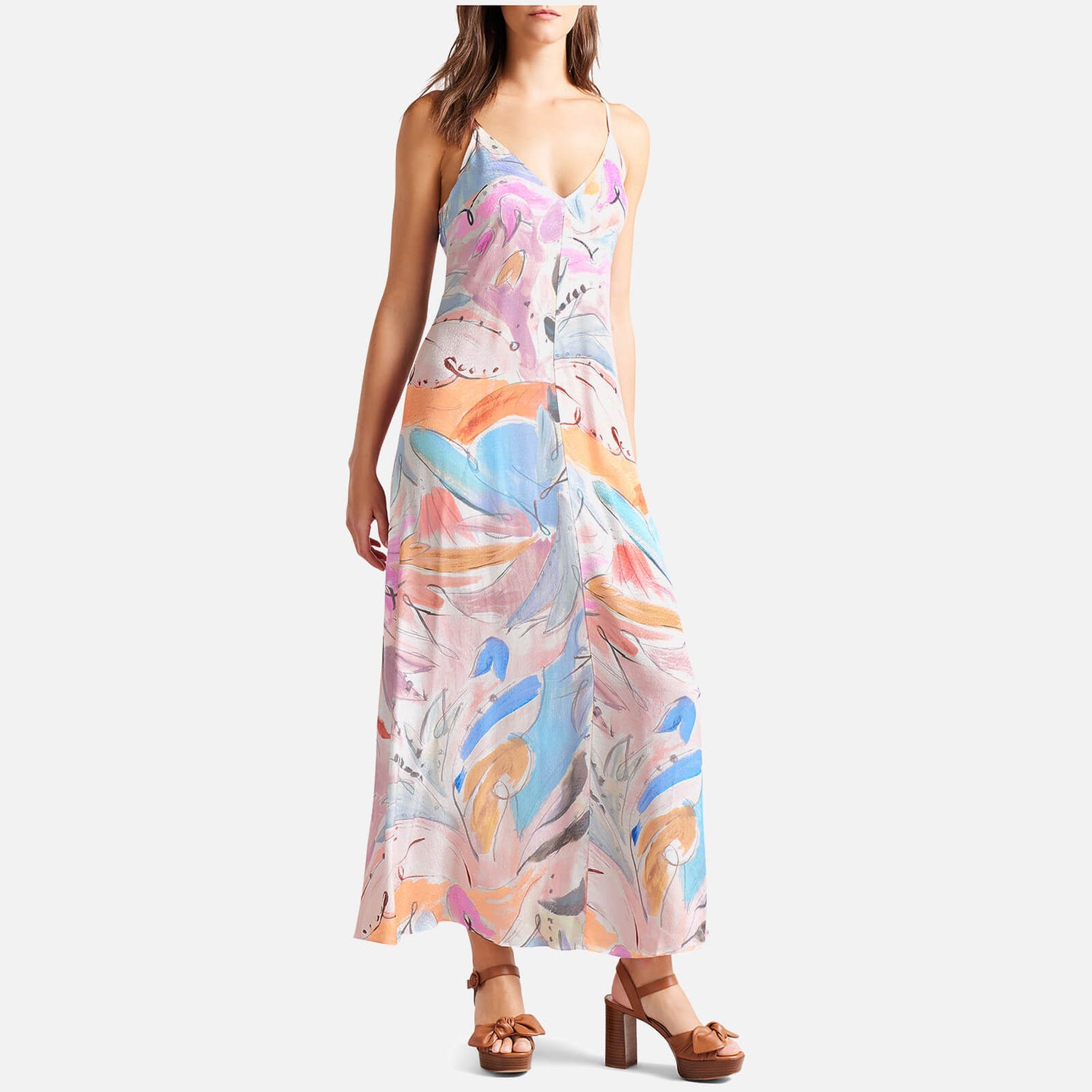Ted Baker Lizybet Abstract Floral Print Crepe dress - UK 6