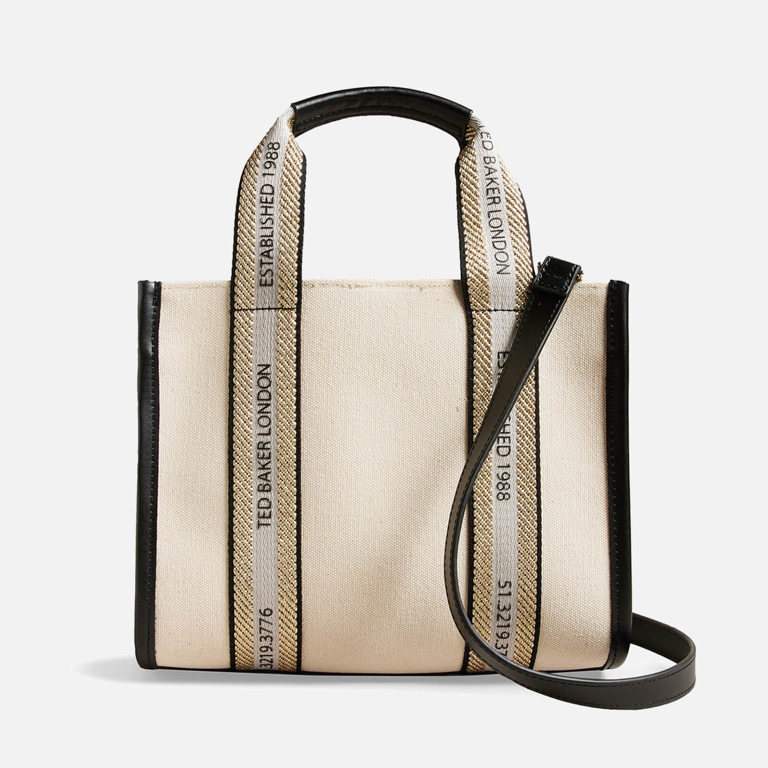 Ted Baker Georjea Branded Webbing Cotton-Canvas Small Tote