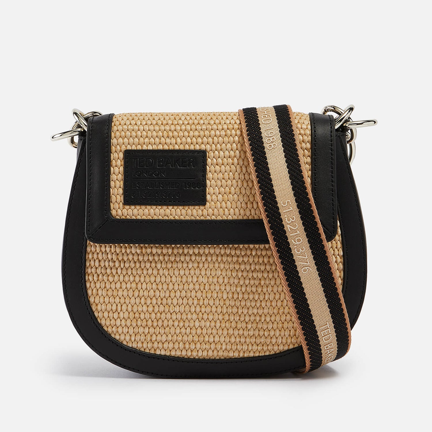 Ted Baker Staceli Raffia and Leather Cross Body Bag