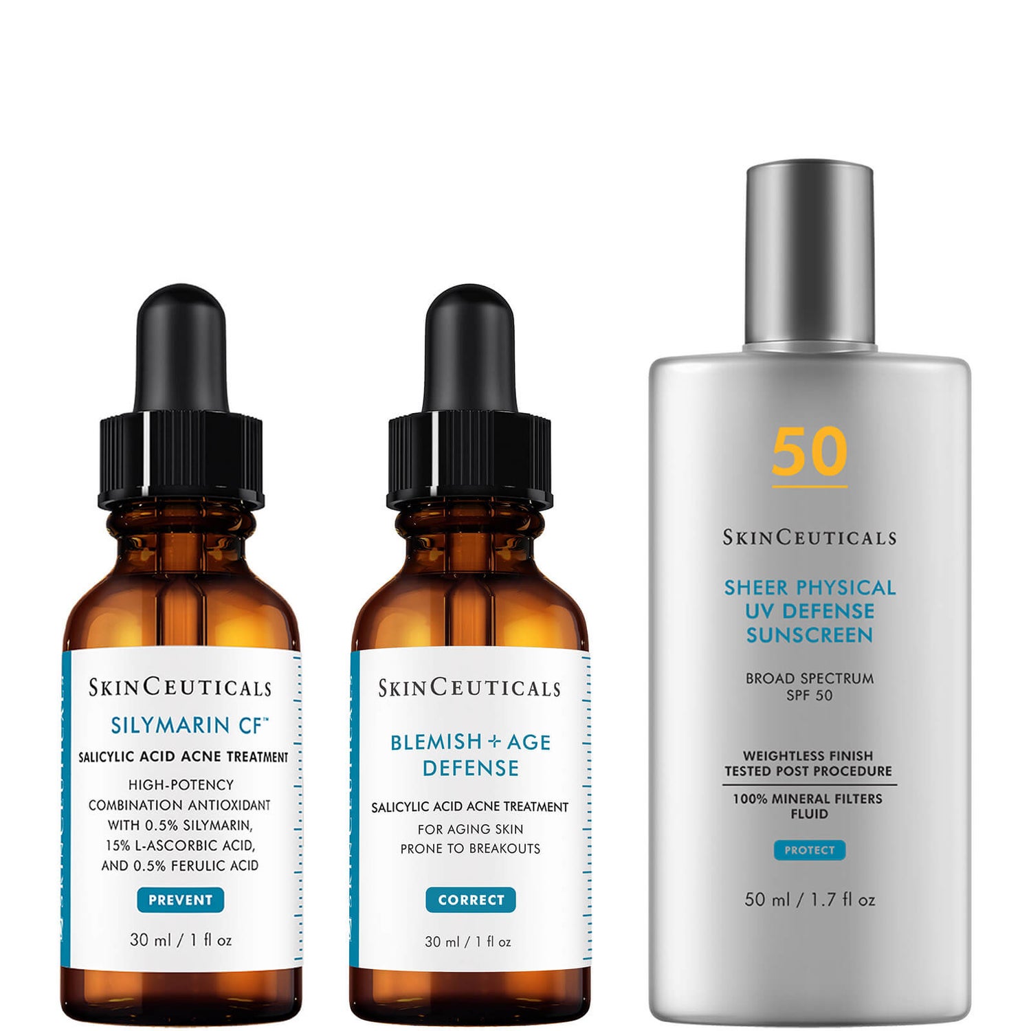SkinCeuticals Vitamin C and Mineral Sunscreen Kit for Acne Prone Skin (Worth $301.00)