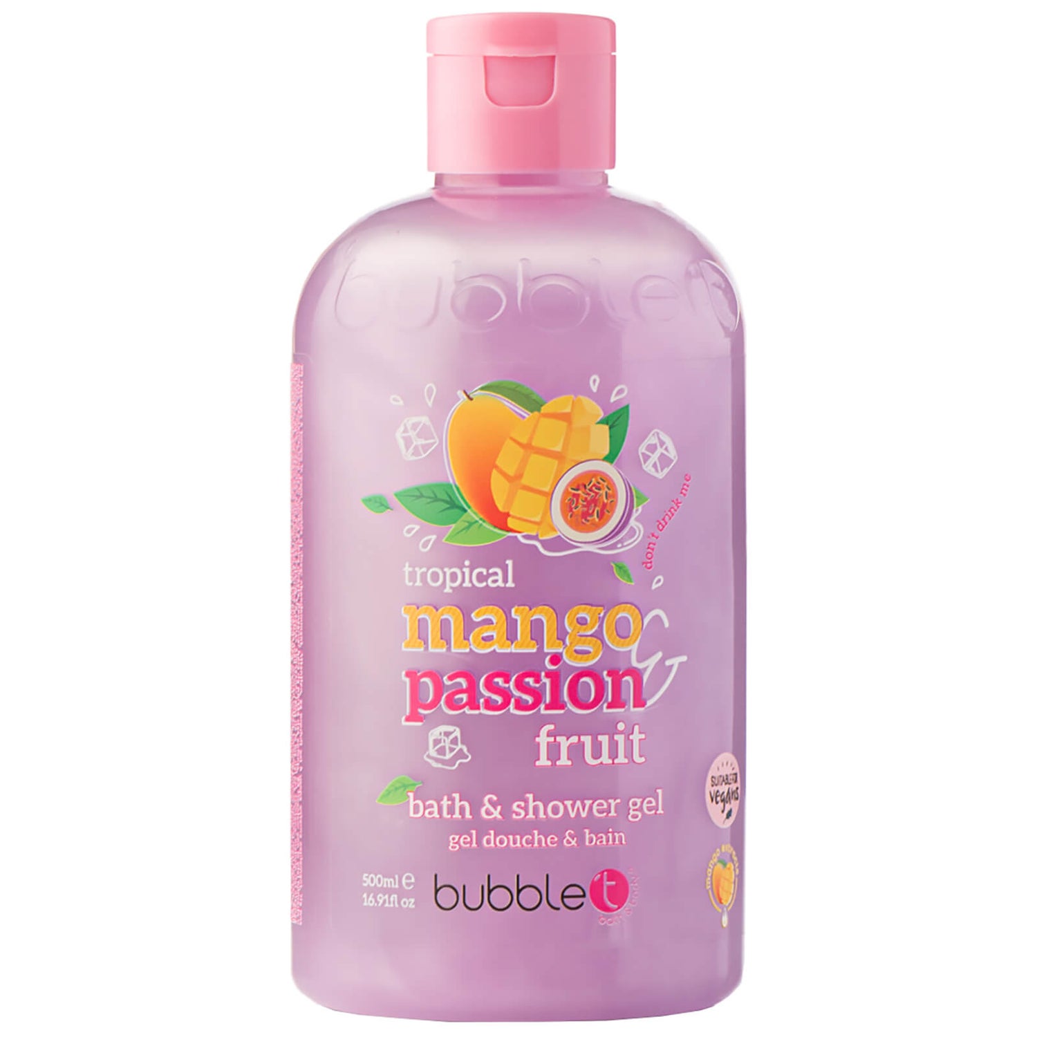 Bubble T Mango and Passion Fruit Smoothie Bath and Shower Gel 500ml
