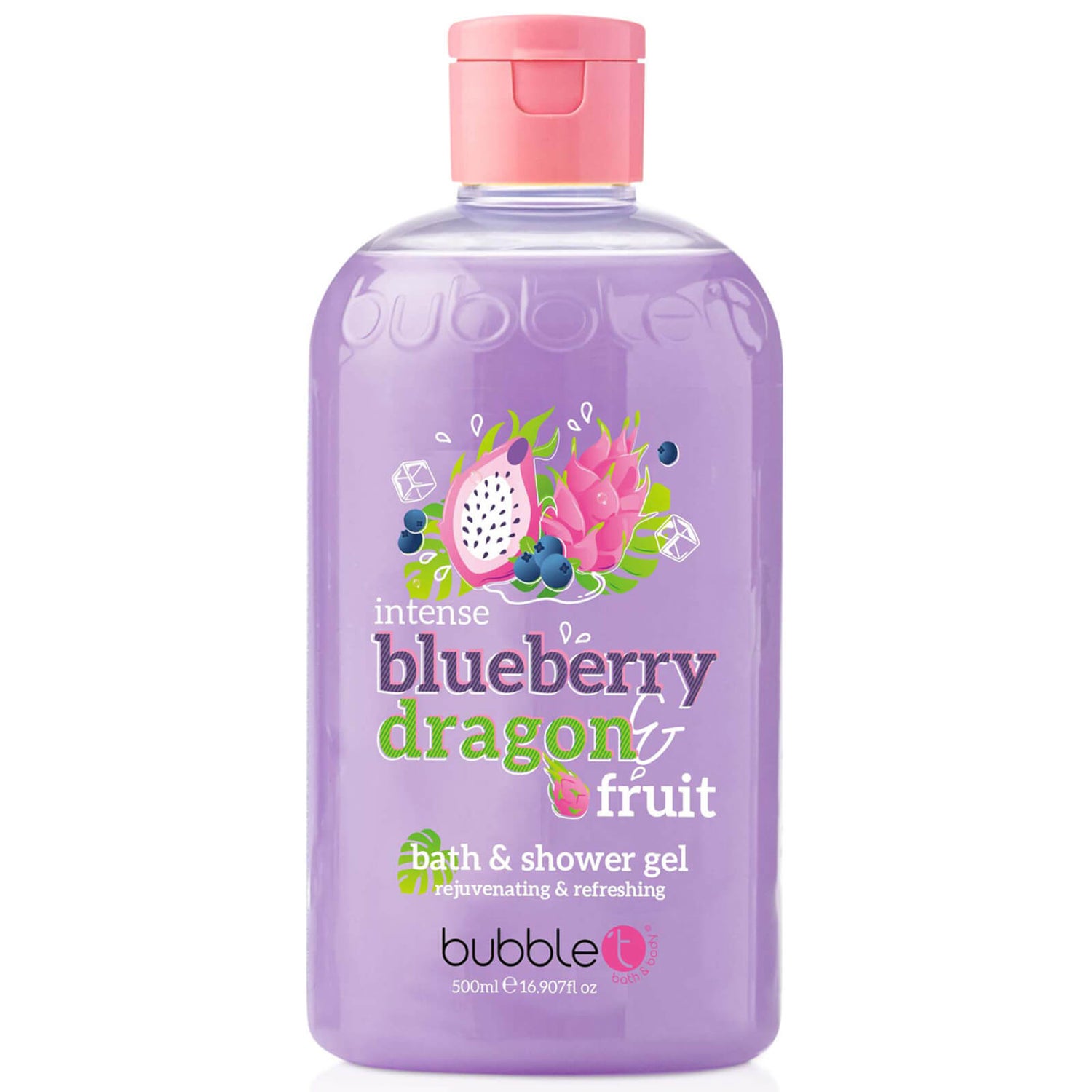 Bubble T Blueberry and Dragon Fruit Smoothie Bath and Shower Gel 500ml