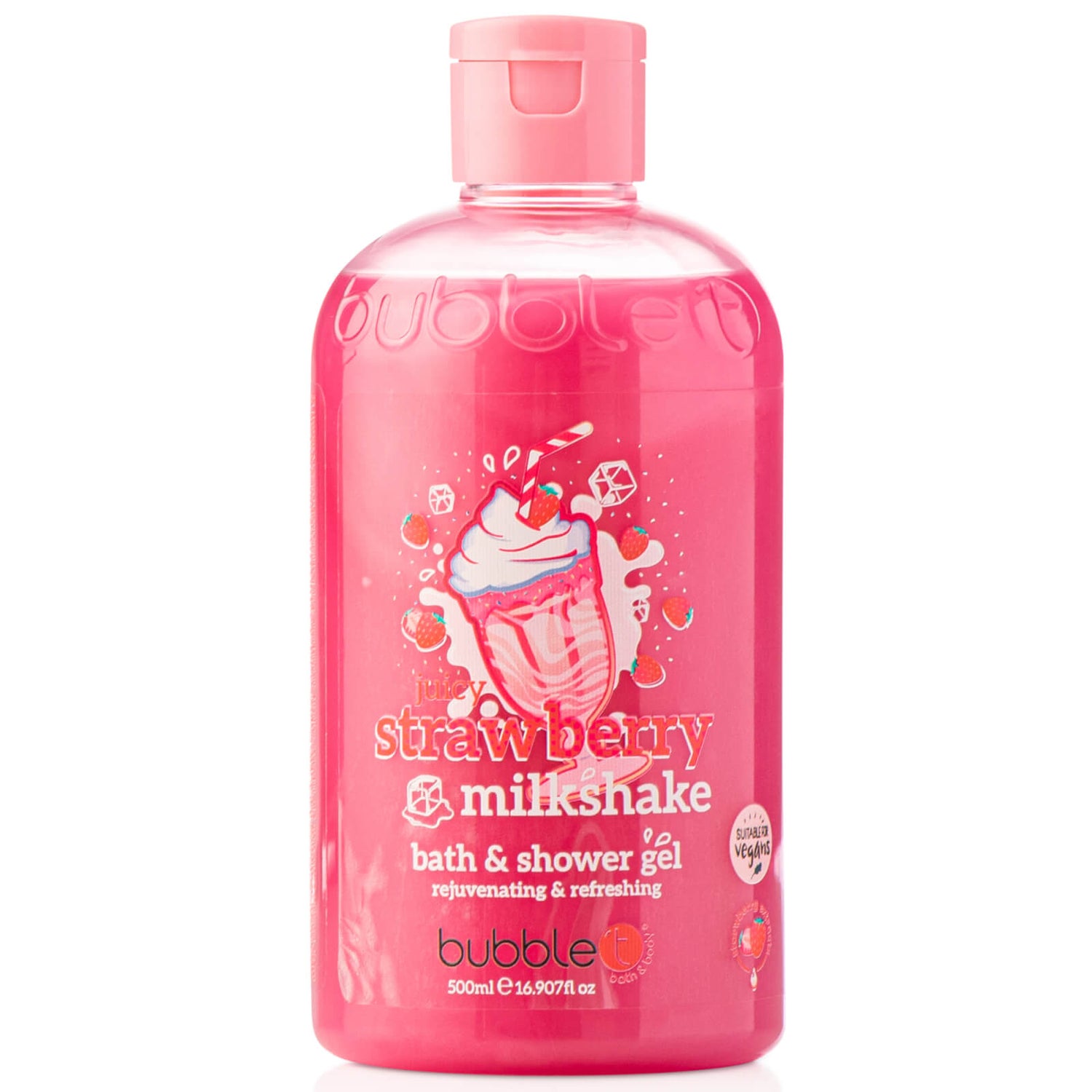 Bubble T Strawberry Milkshake Bubble Bath 500ml