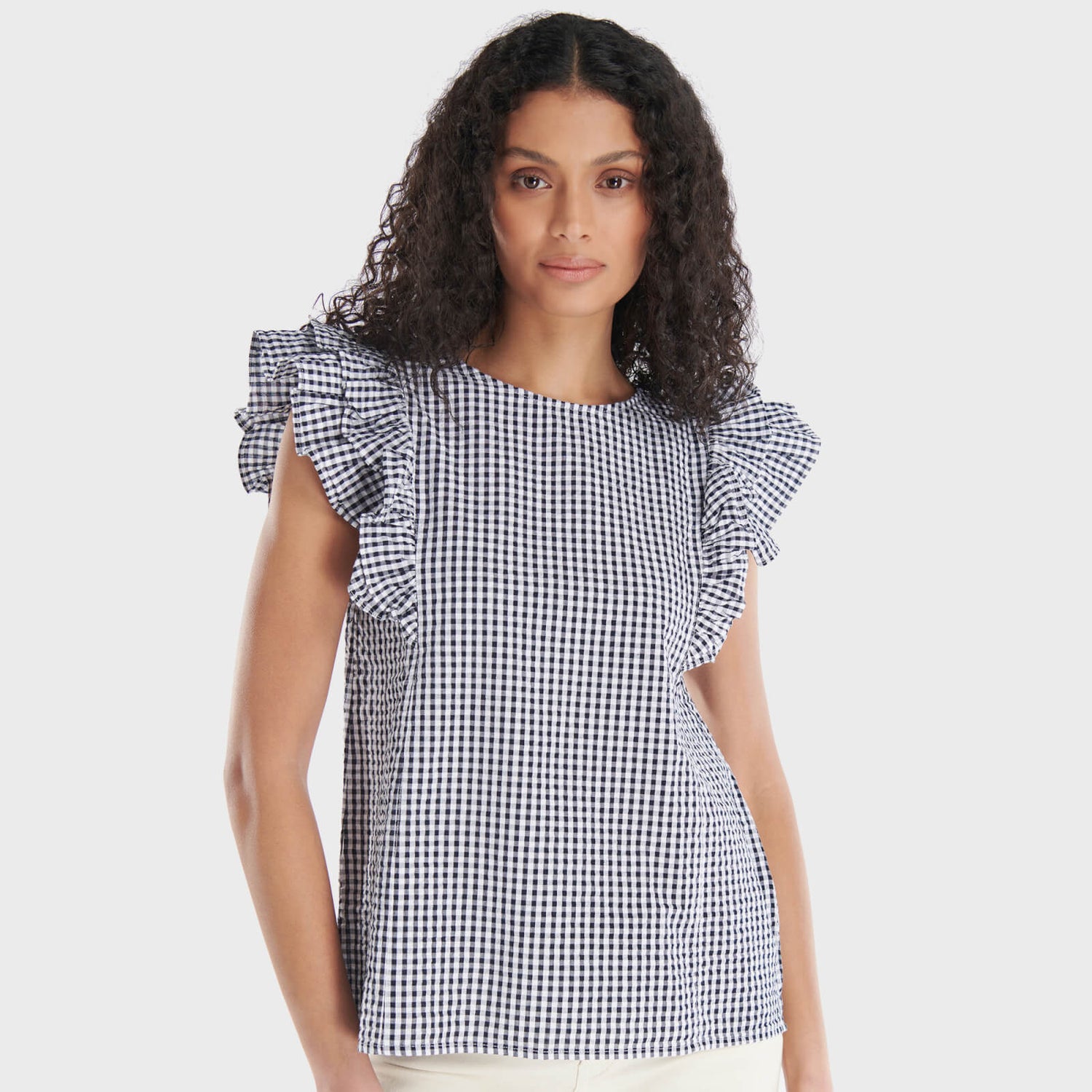 Barbour Marigold Gingham Cotton Top