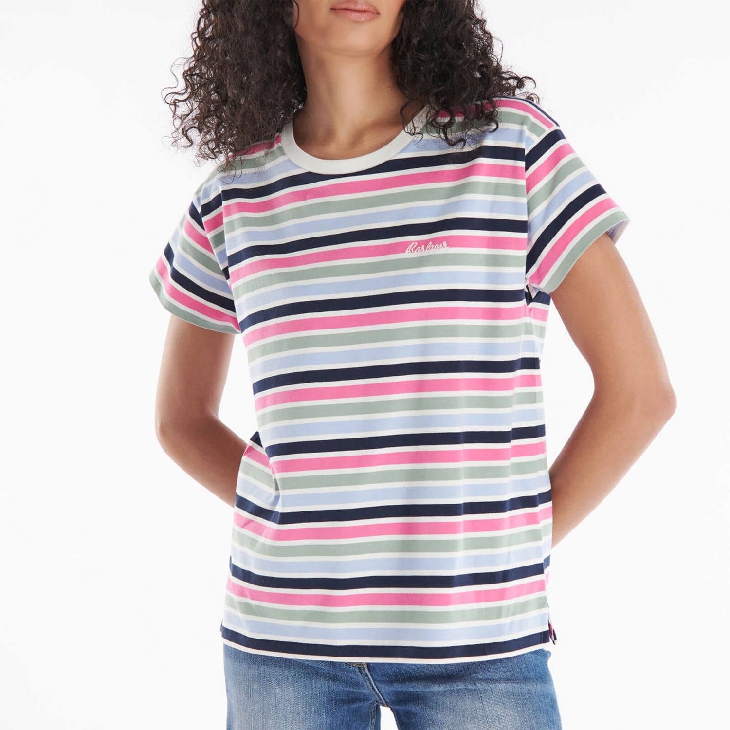 Barbour Evergreen Striped Cotton-Jersey Top - UK 8