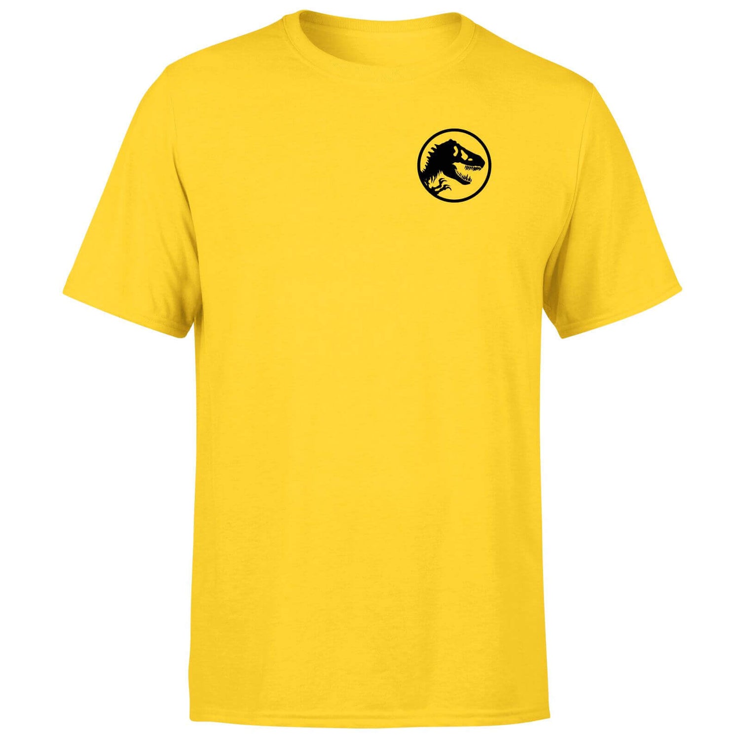 Jurassic Park Silhouette logo Embroidered Unisex T-Shirt - Yellow