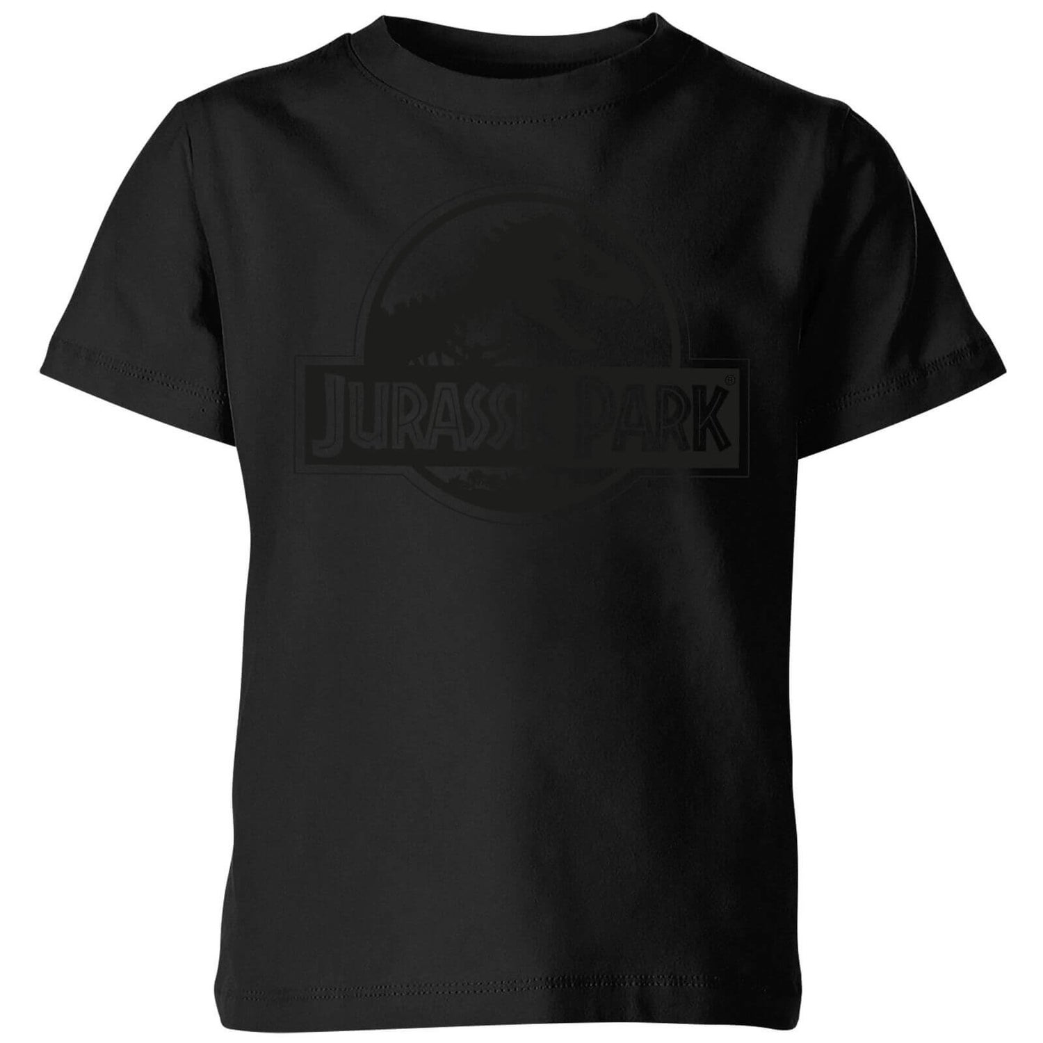 Jurassic Park Monochrome Kids' T-Shirt - Black