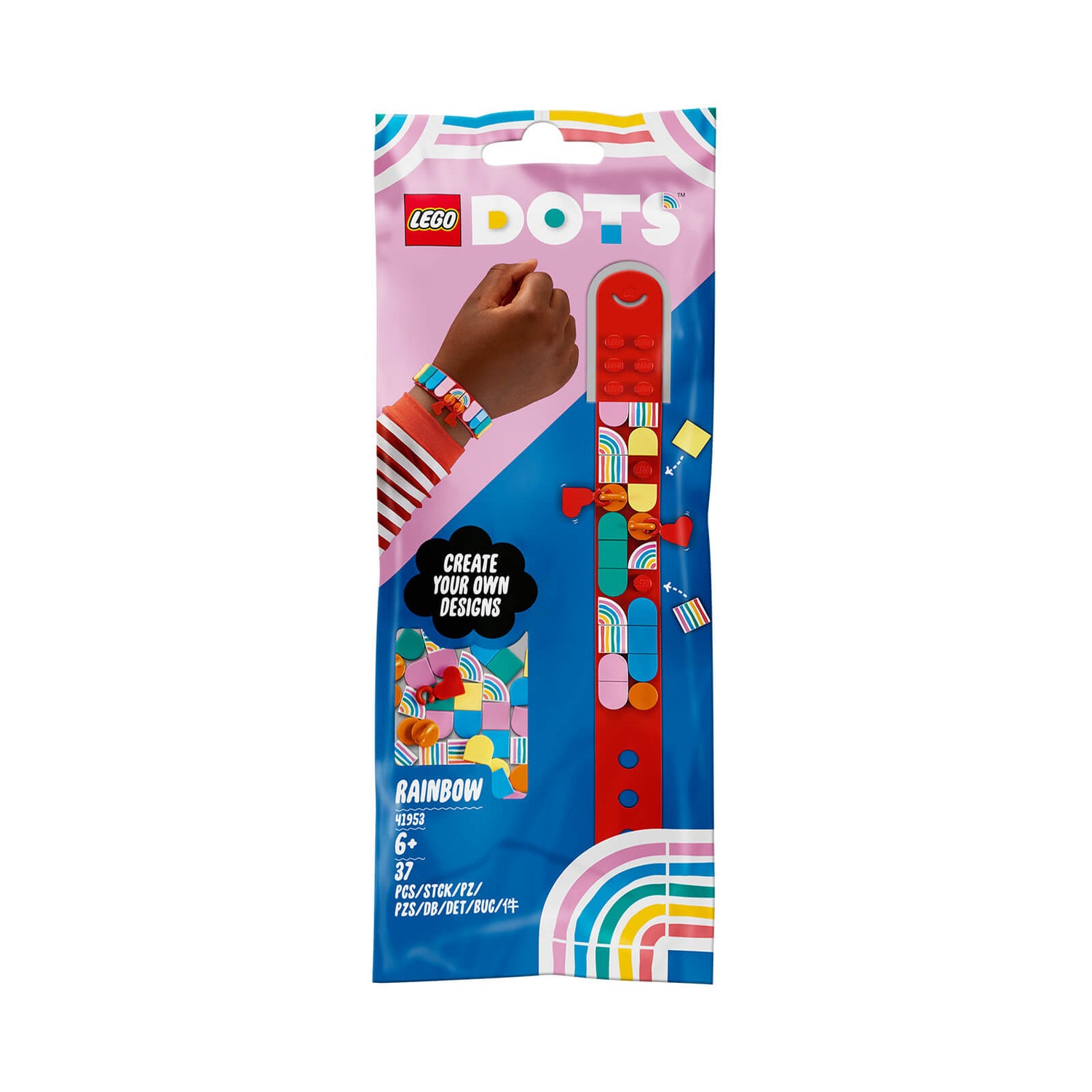 LEGO DOTS: Rainbow Bracelet with Charms Toy Crafts Set (41953)
