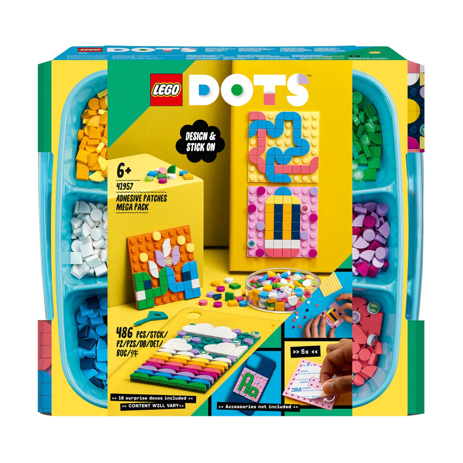 LEGO DOTS: Le Méga-lot de Décorations Adhésives, Loisir Créatif, Création Autocollant (41957)