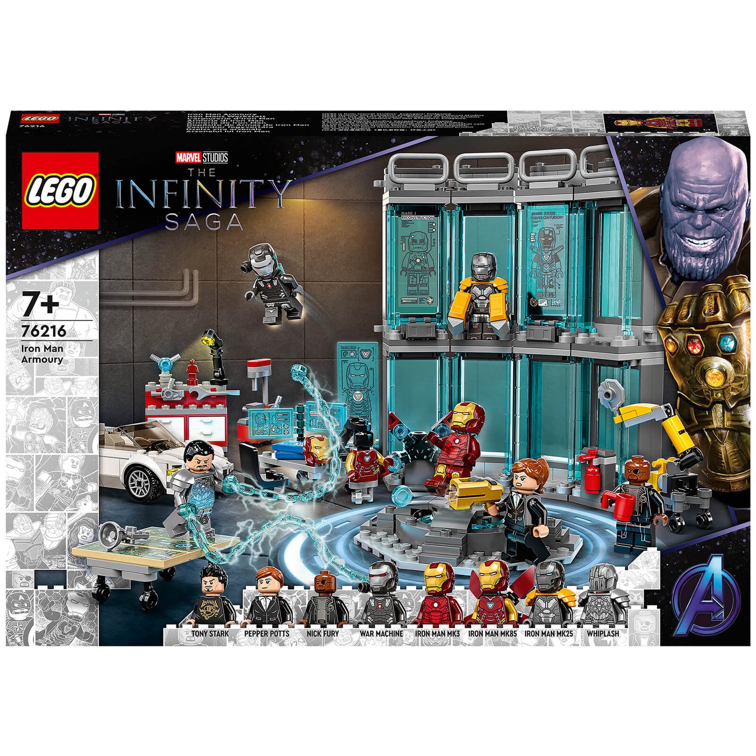 LEGO Marvel Iron Man Armory Avengers Buildable Toy (76216) Toys - Zavvi US