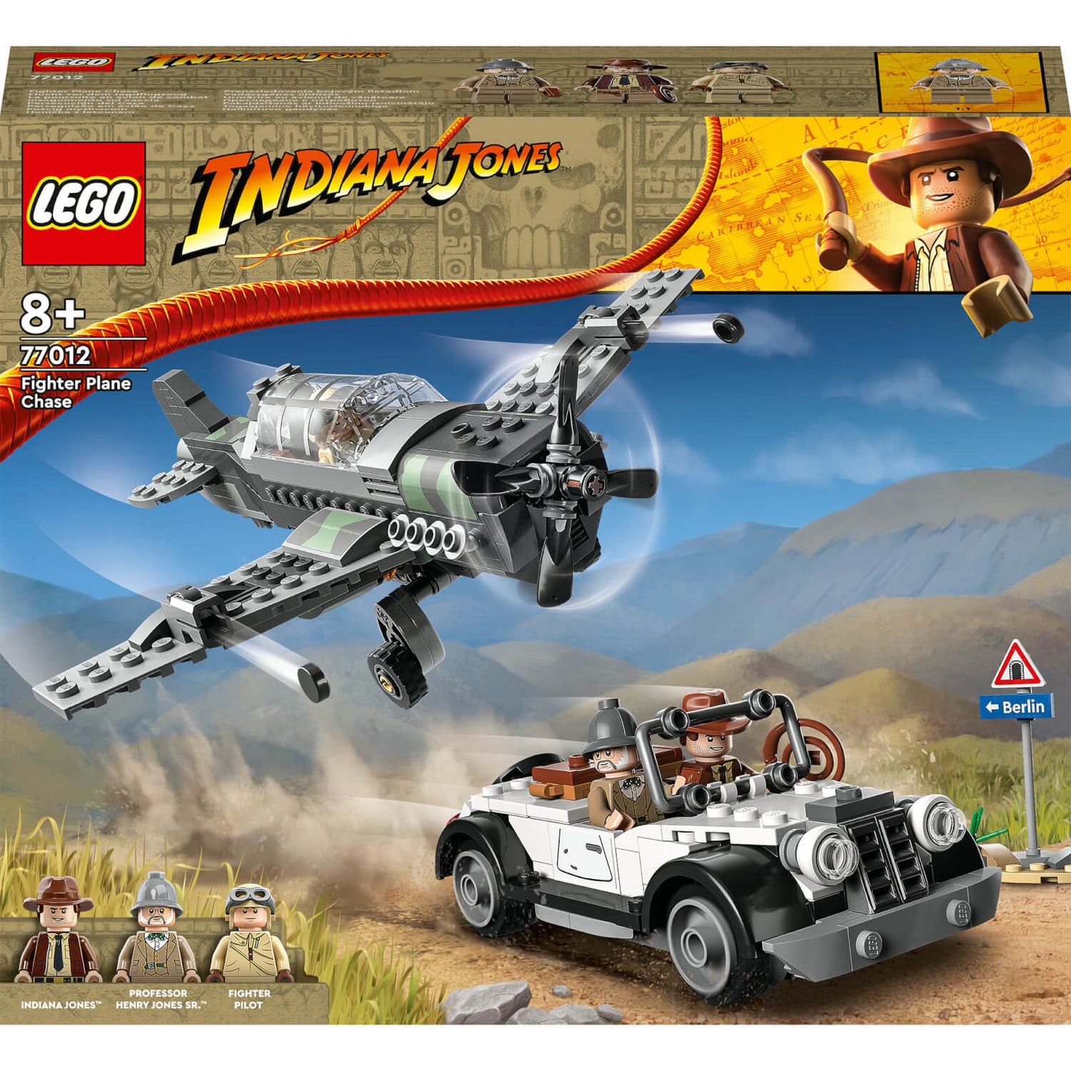 LEGO Indiana Jones Fighter Plane Chase with Toy Car (77012)