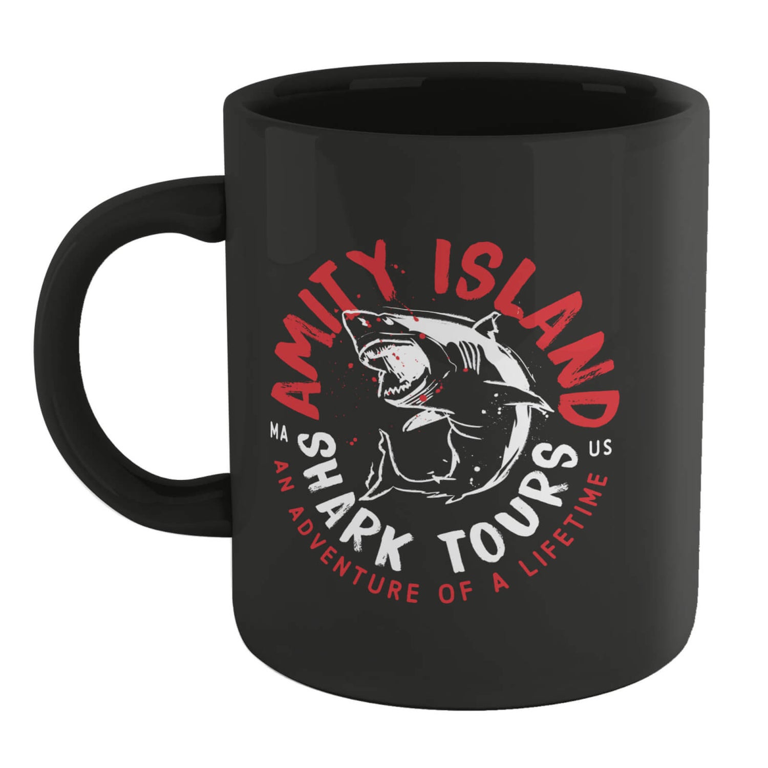 Jaws Shark Tours Mug - Black
