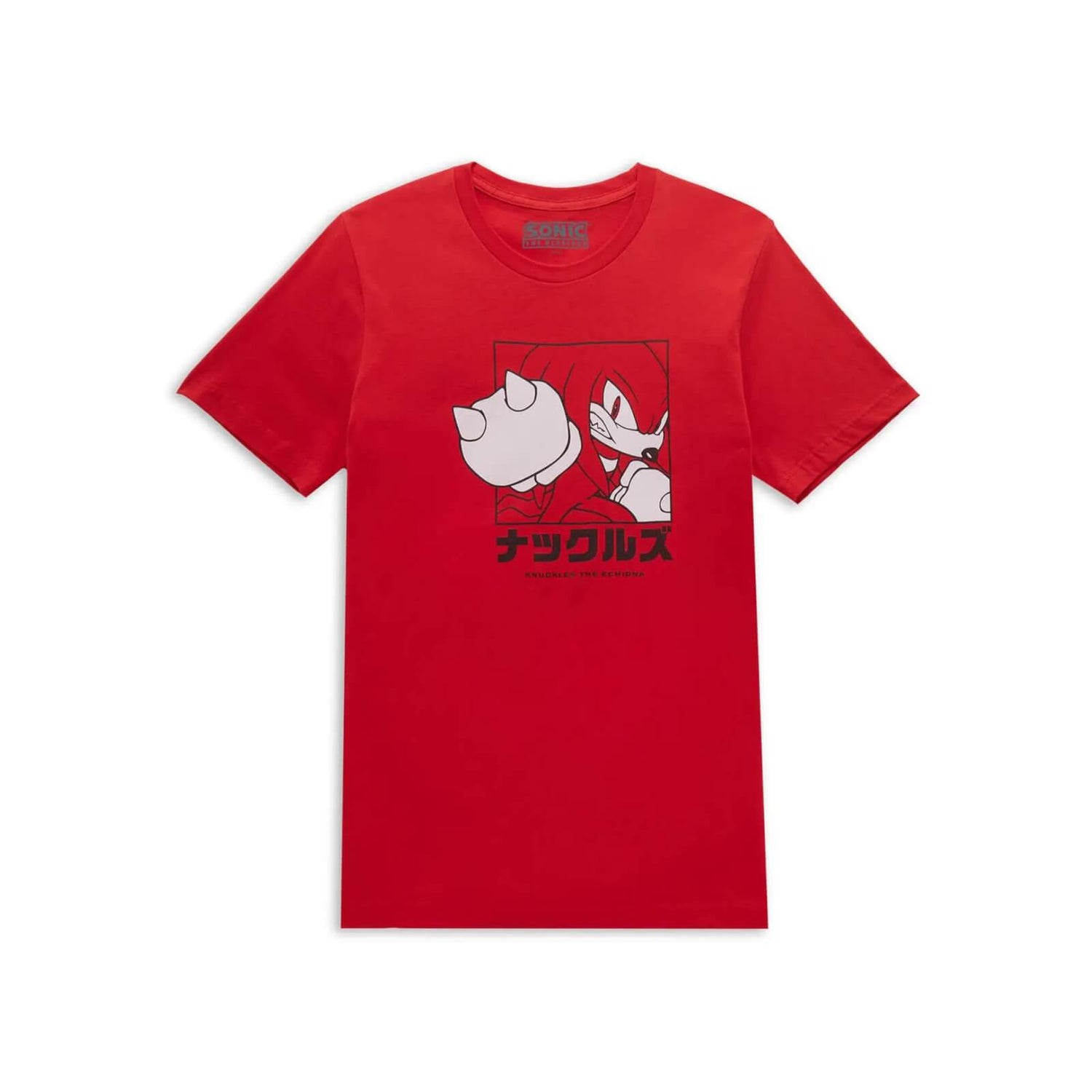 Sonic The Hedgehog Knuckles Katakana Women's T-Shirt - Red