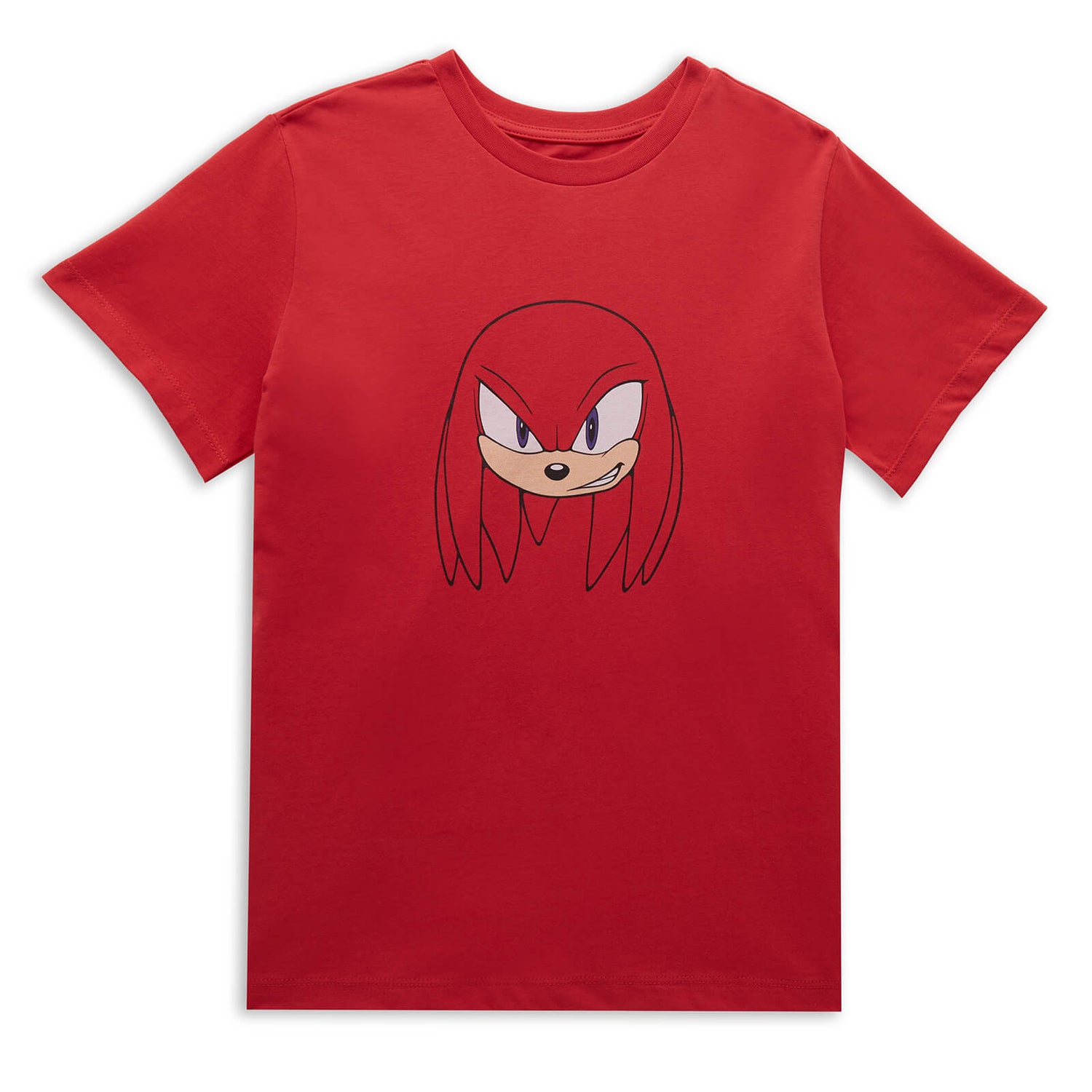 Sonic The Hedgehog Knuckles Face Kids' T-Shirt - Red