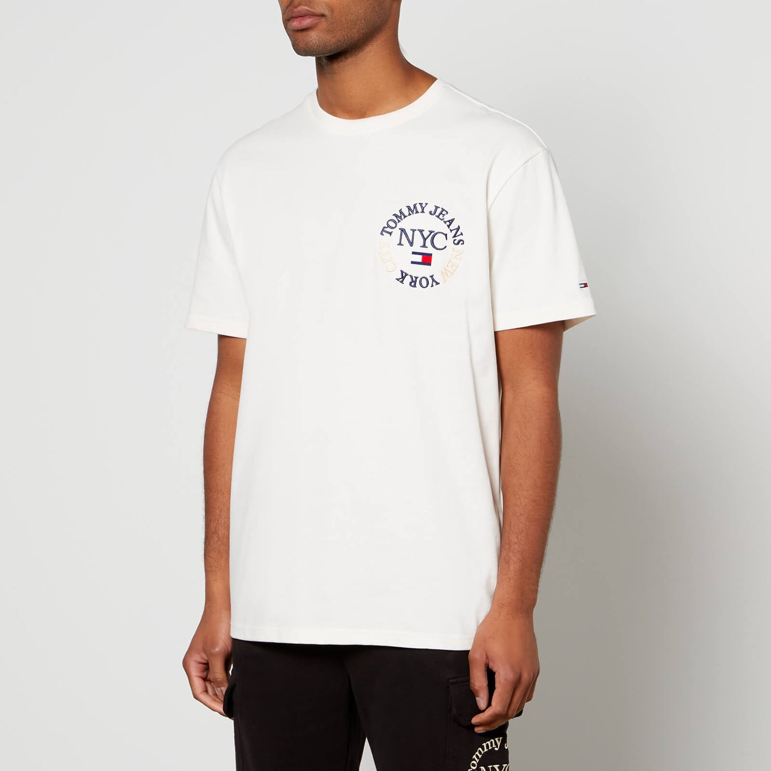 Tommy Jeans Embroidery Organic Cotton-Jersey T-Shirt - S