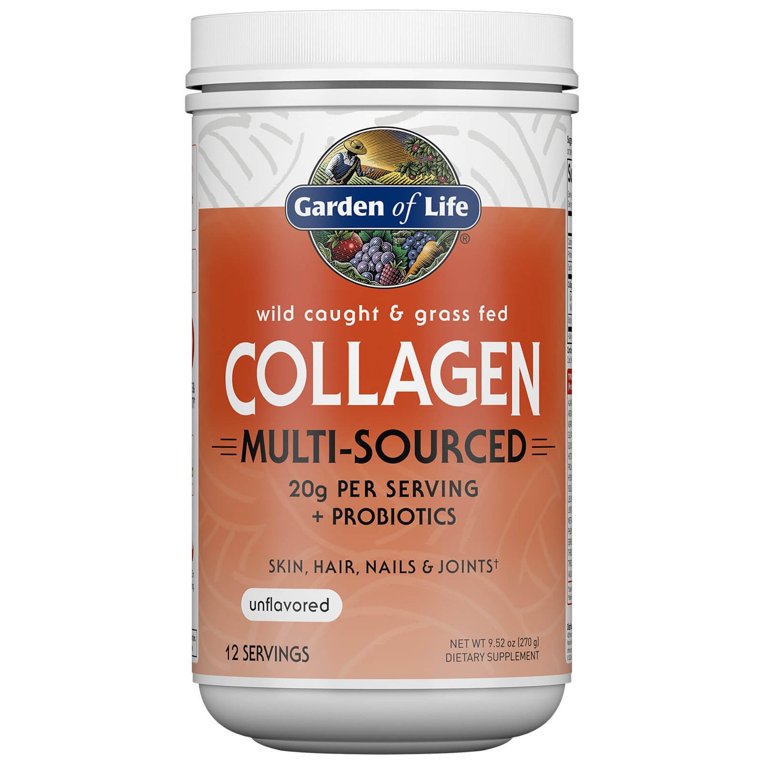 Wild-Caught & Grass-Fed Collagen Powder – Unflavoured – 12 Servings