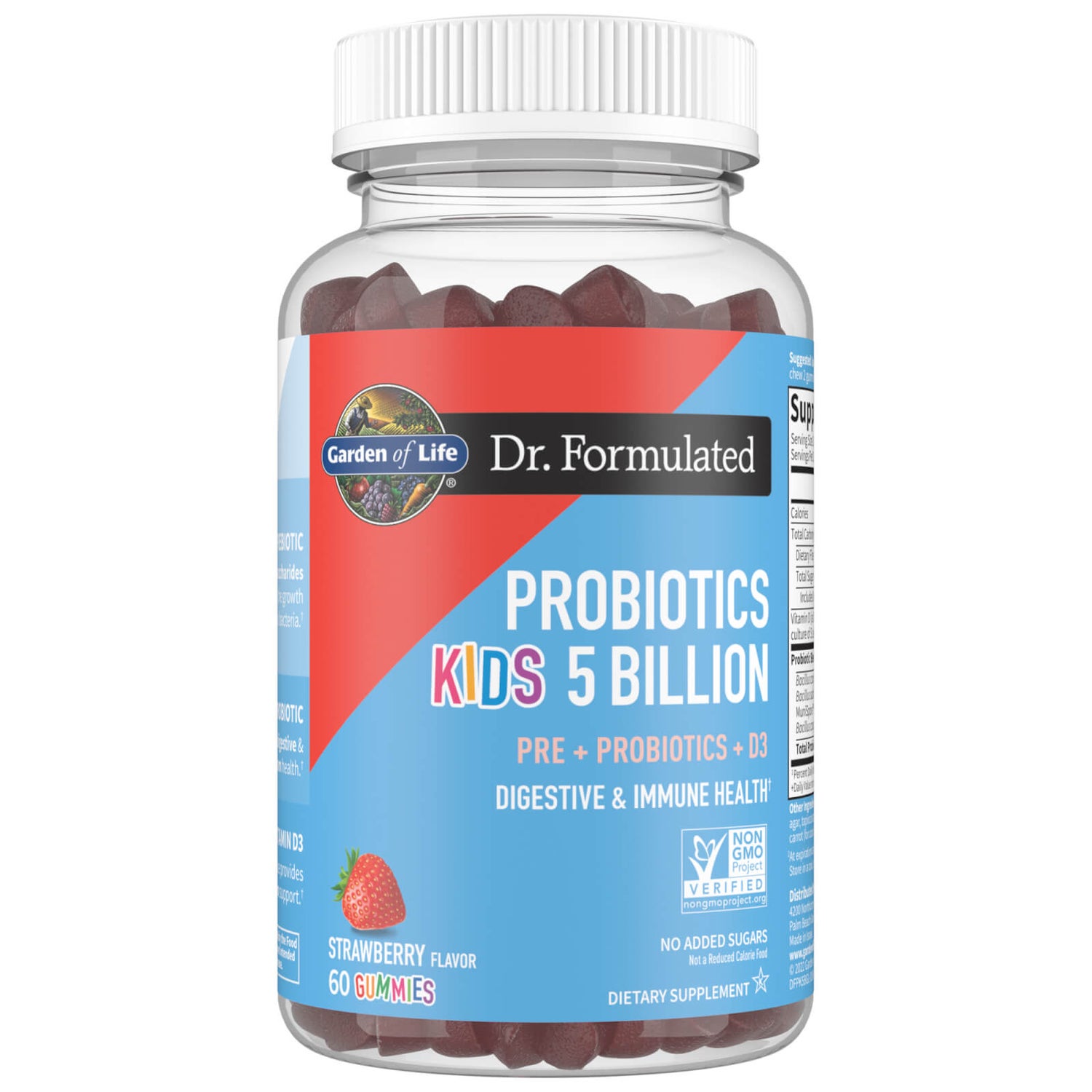 Dr. Formulated Probiotiques Pour Enfants - Fraise - 60 Gommes à Mâcher