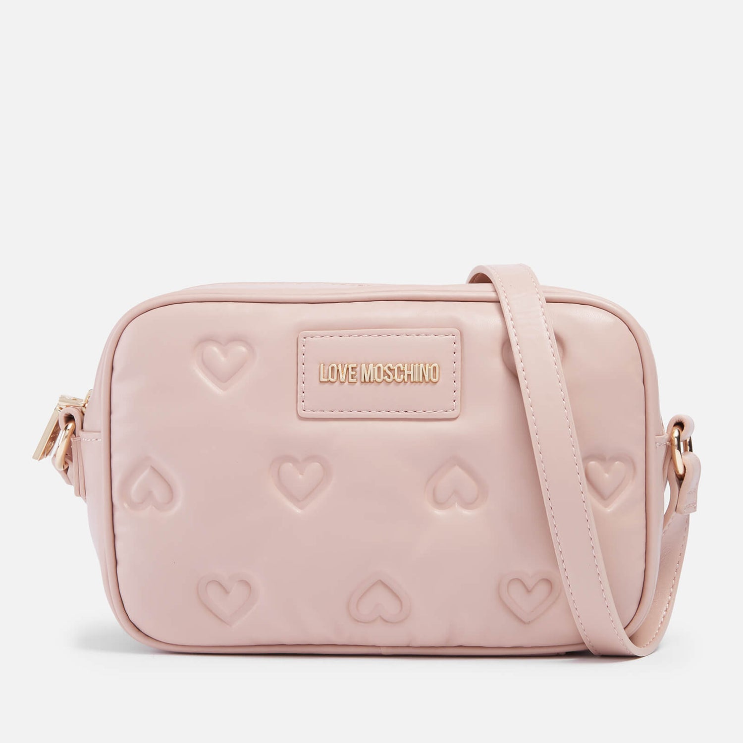 Love Moschino Quilted Heart Faux Leather Camera Bag