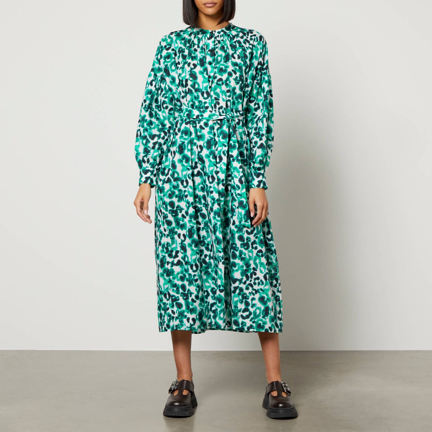 Baum Und Pferdgarten Women's Abilene Dress - Flowding Flower Green