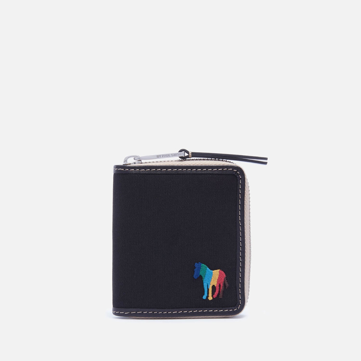 PS Paul Smith Men's Zip Rainbow Zebra Wallet - Black