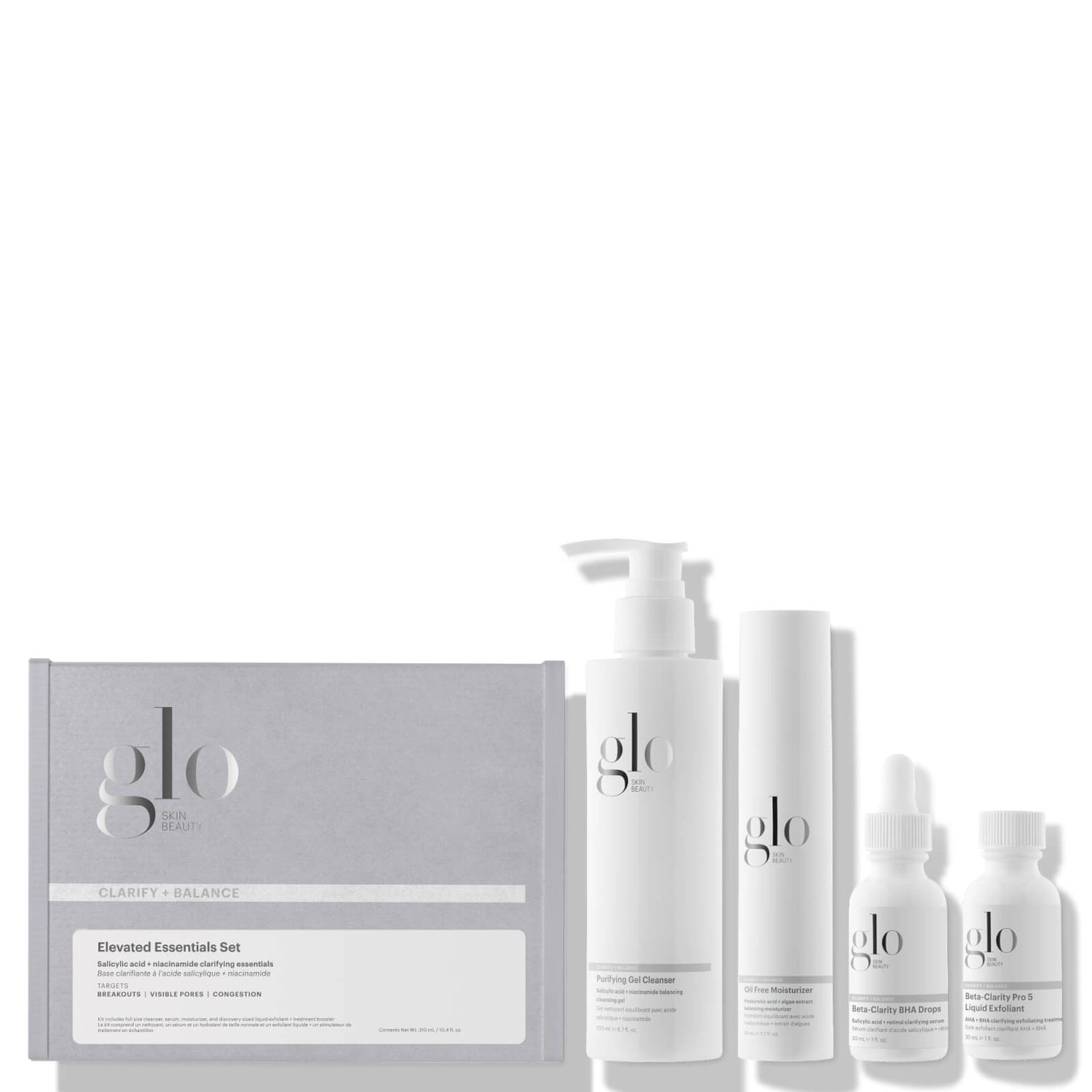 Glo Skin Beauty Clarify and Balance Elevated Essentials Set