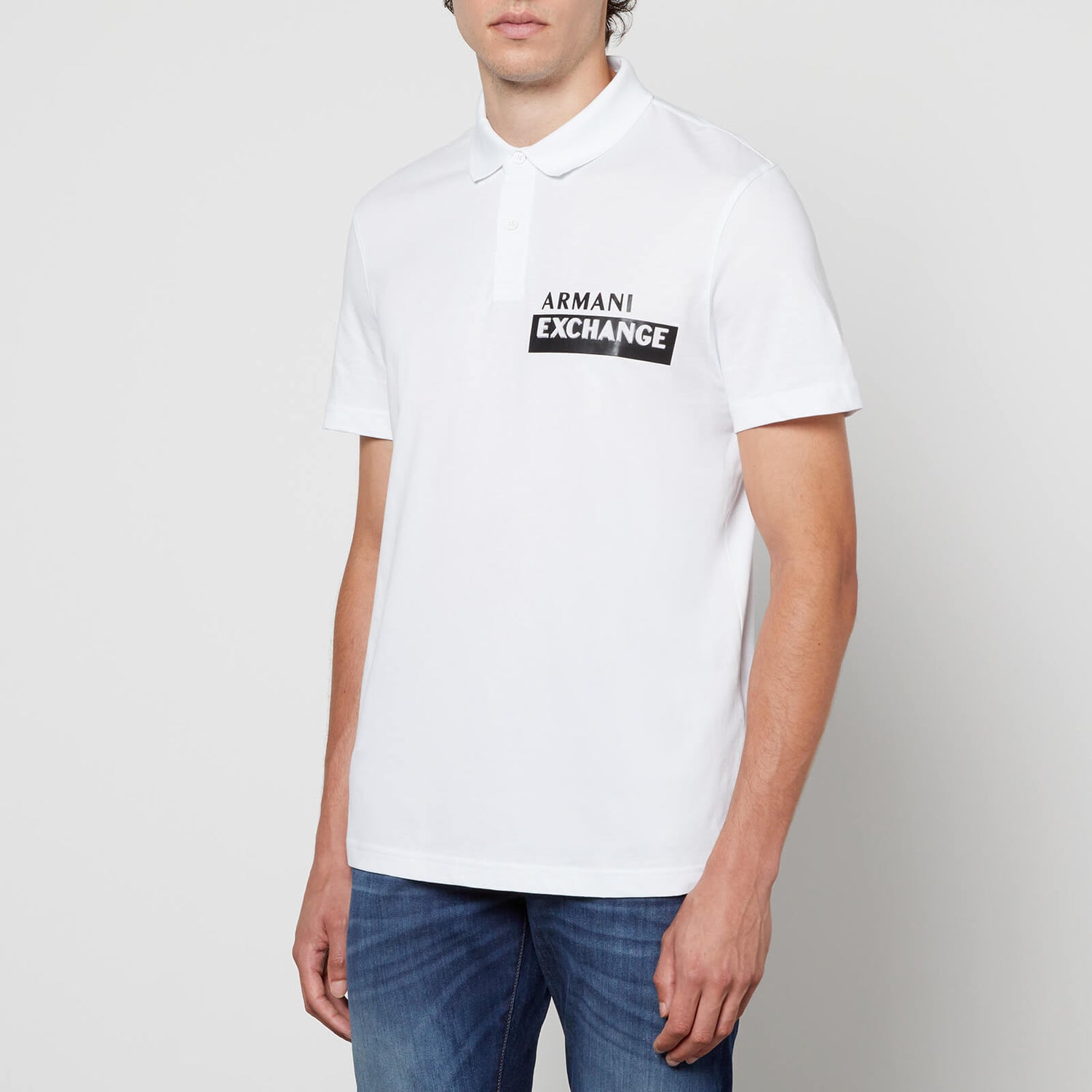 Armani Exchange Cotton-Jersey Polo Shirt - S