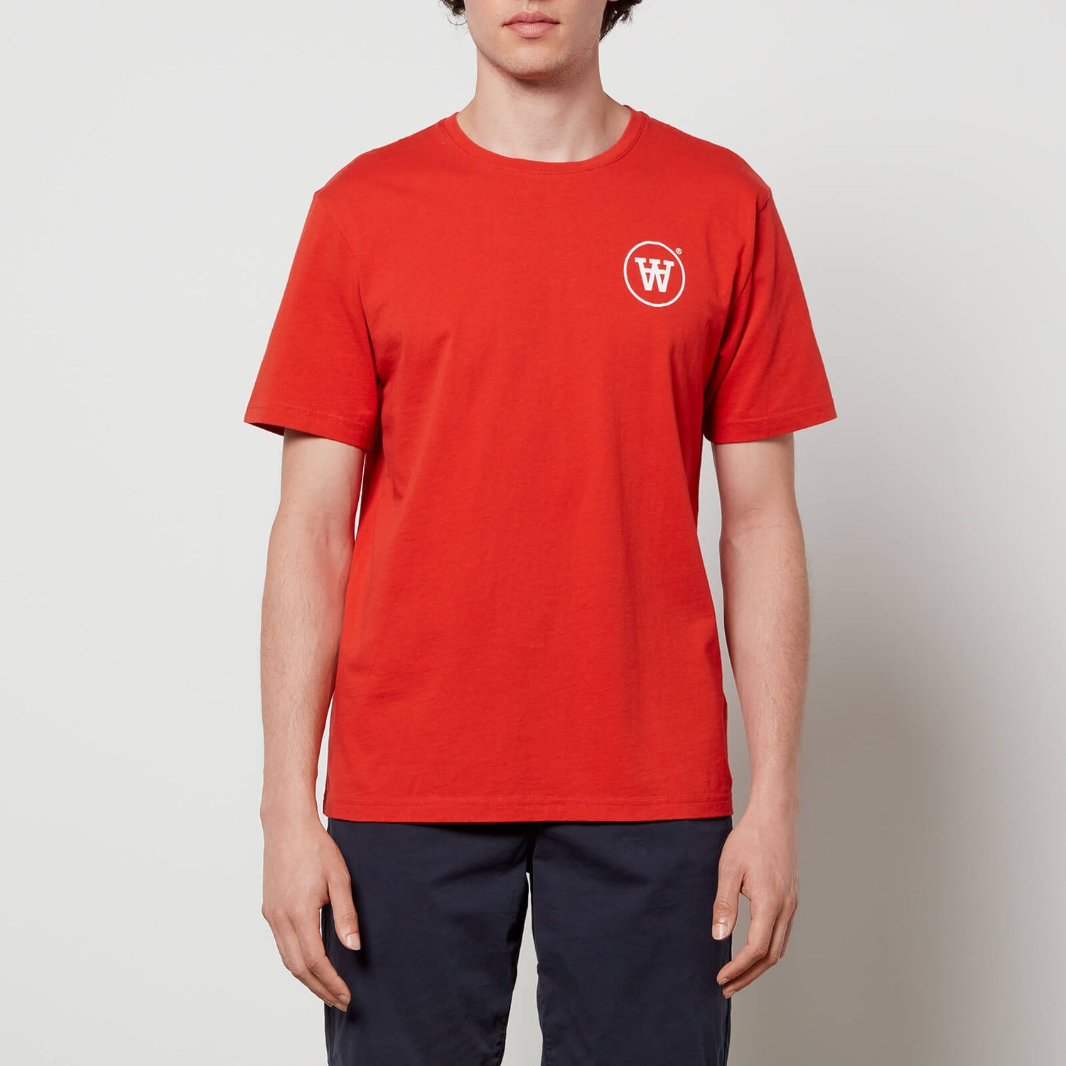Wood Wood Men's Ace Circle T-Shirt - Chili Red - S