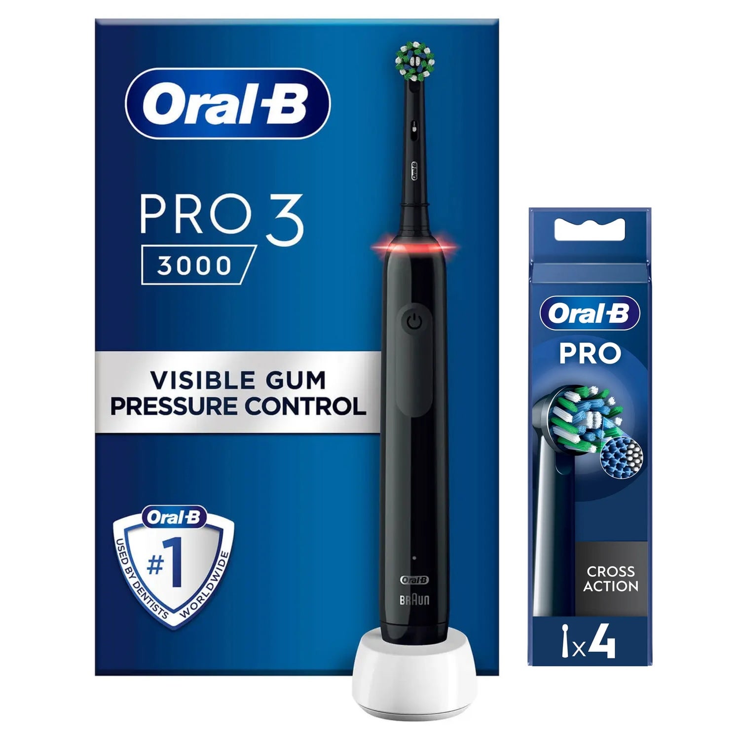Oral B Pro 3 3000 Cross Action Black Electric Toothbrush
