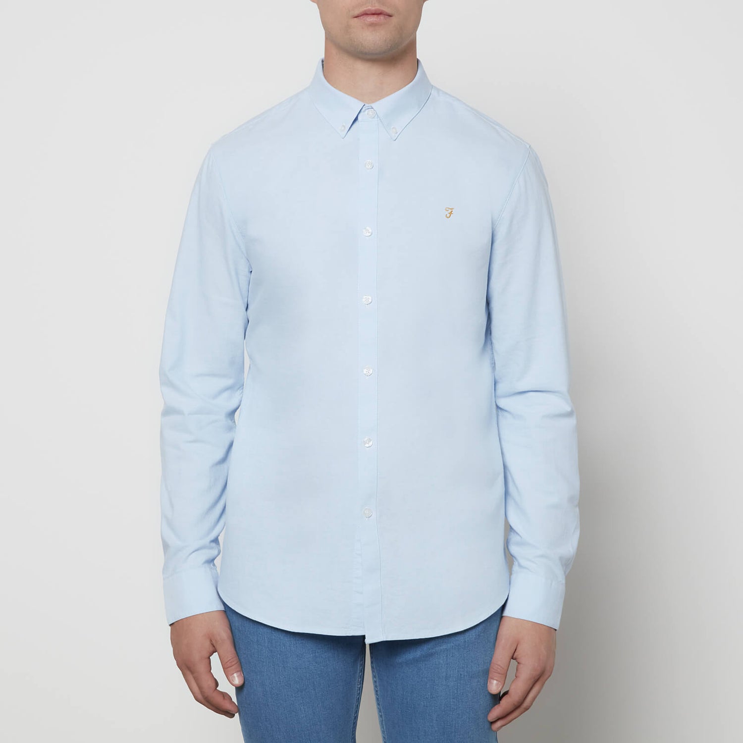 Farah Men's Brewer Shirt - Sky Blue - S