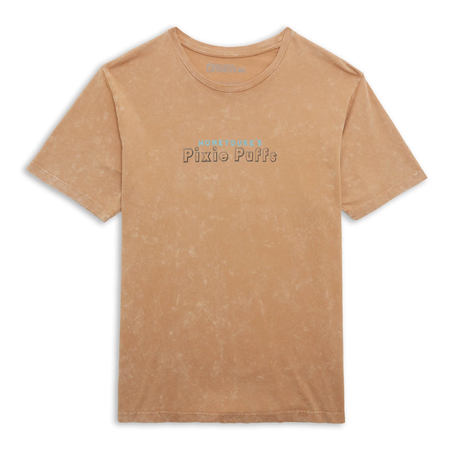 Fantastic Beasts Honeyduke's Pixie Puffs Unisex T-Shirt - Tan Acid Wash