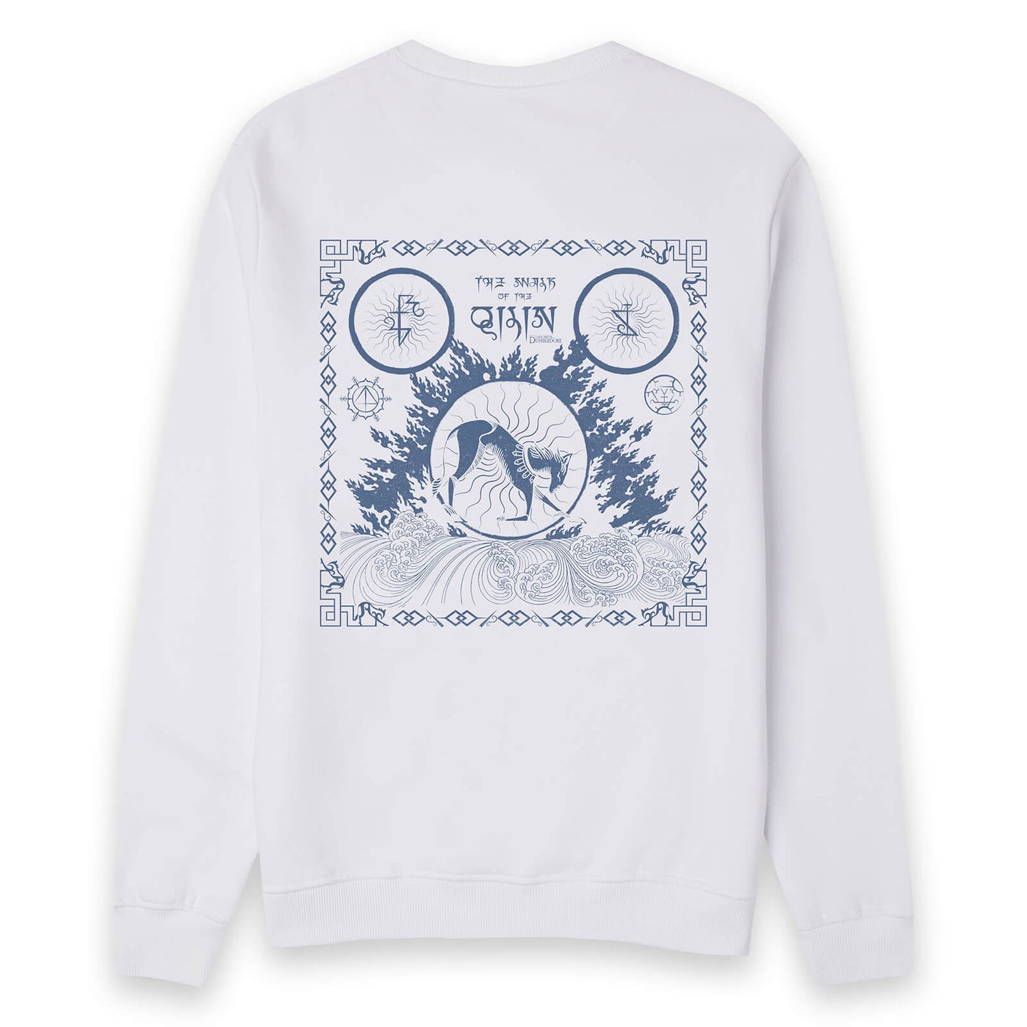 Sweatshirt Motifs Qilin Les Animaux Fantastiques - Blanc