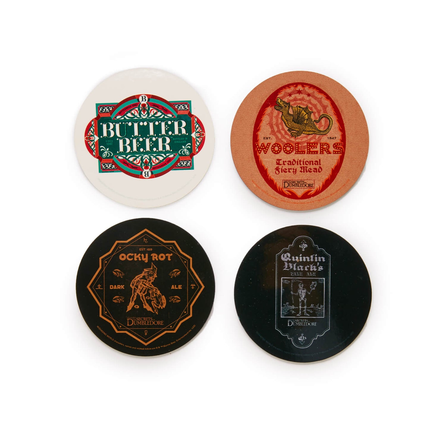 Decorsome x Fantastic Beasts Butter Beer Round Coaster Set