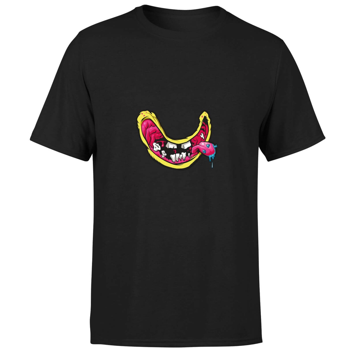 Spongebob Squarepants Mouth Men's T-Shirt - Black