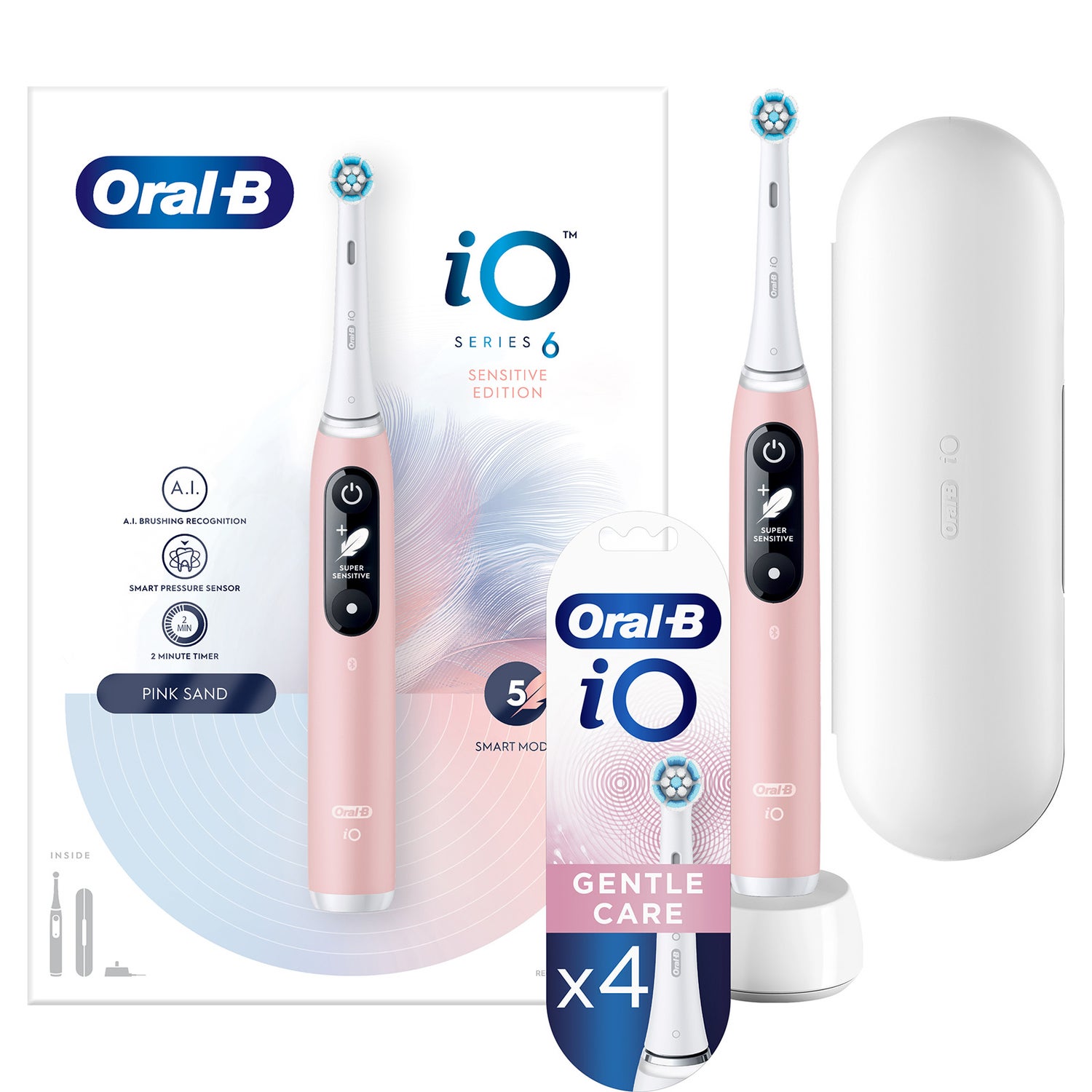 Oral B Sensitive Edition iO - 6 - Pink Electric Toothbrush