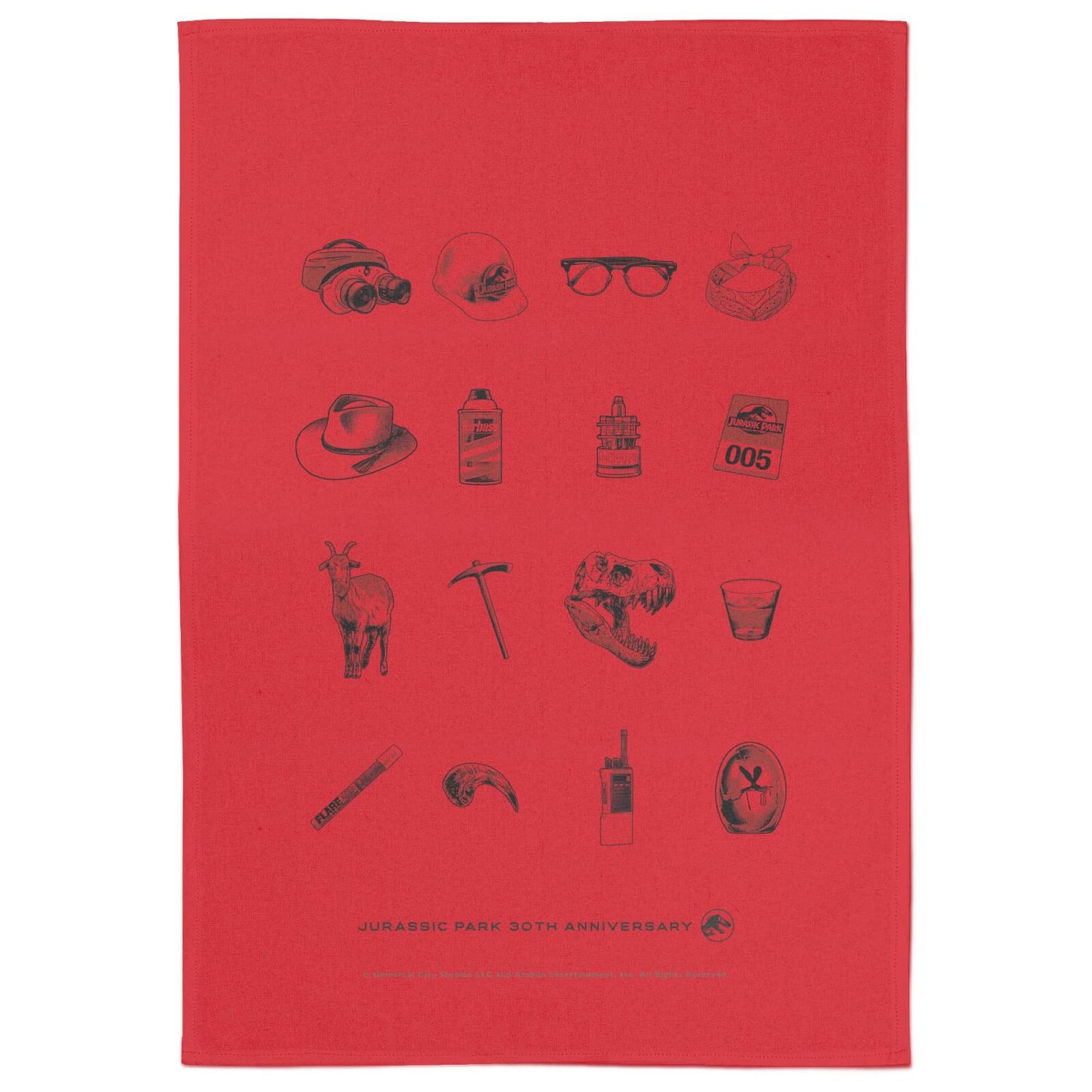 Jurassic Park 30th Anniversary Icons Tea Towel