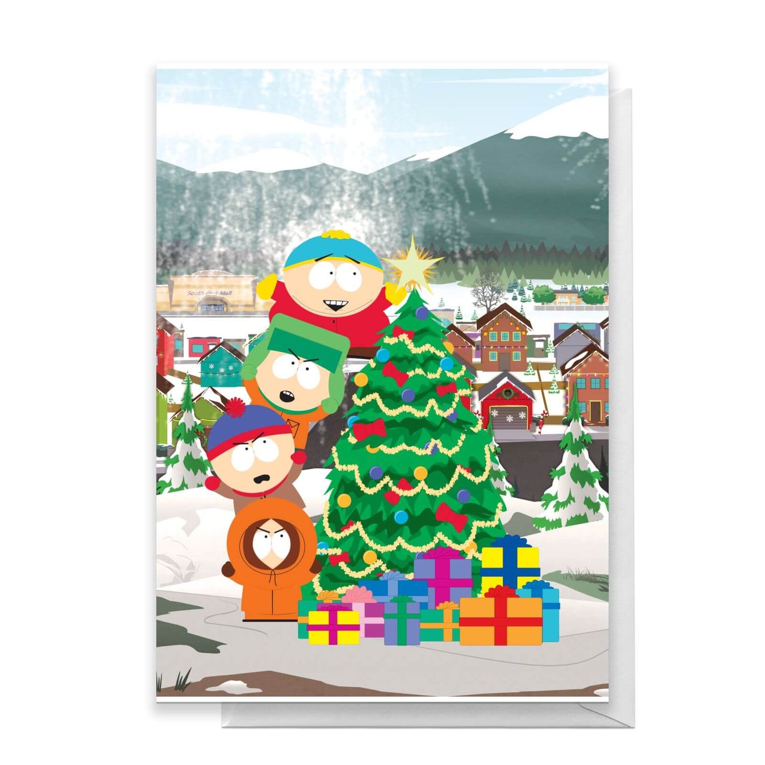 South Park Gang Christmas Tree Greetings Card