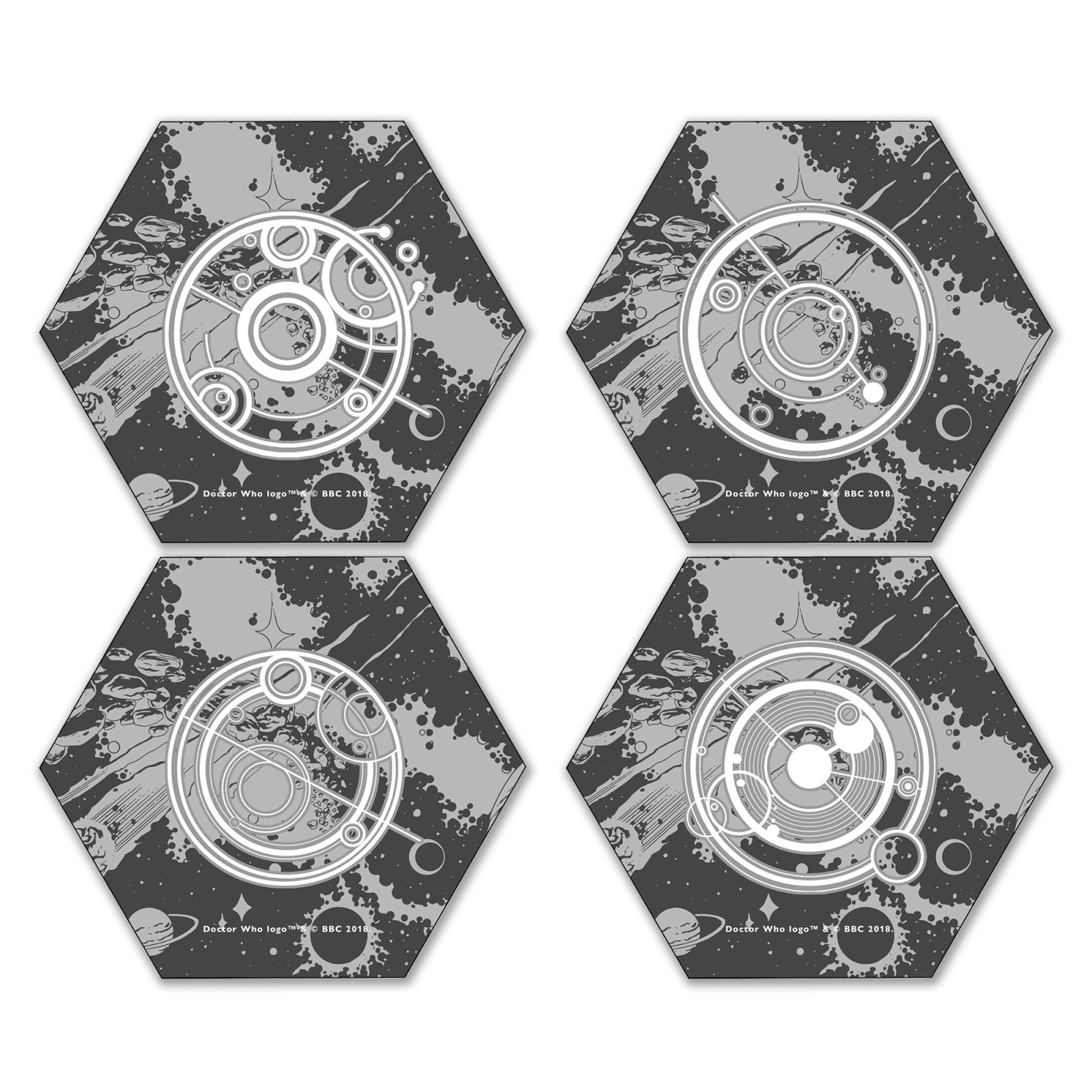 Doctor Who Gallifrey Icons Hexagonal Coaster Set