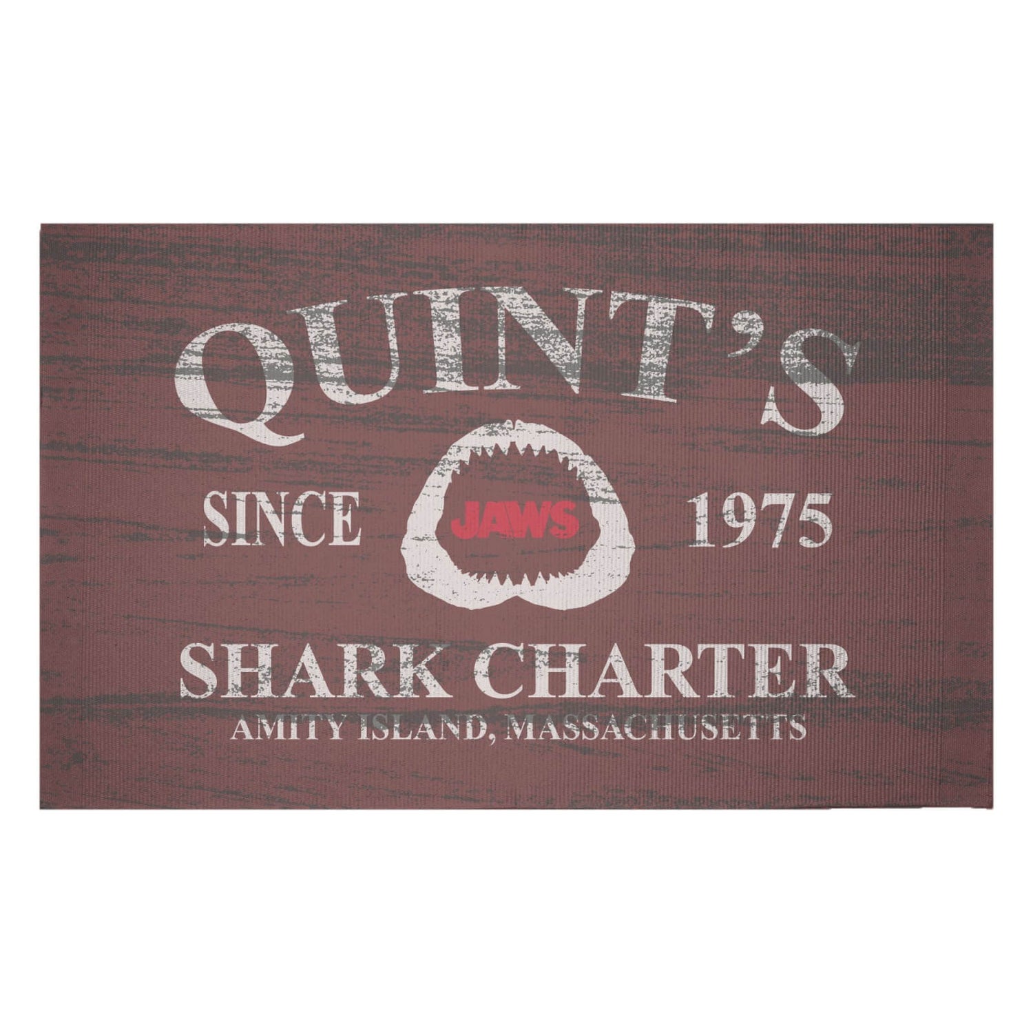 Jaws Quints Shark Charter Woven Rug
