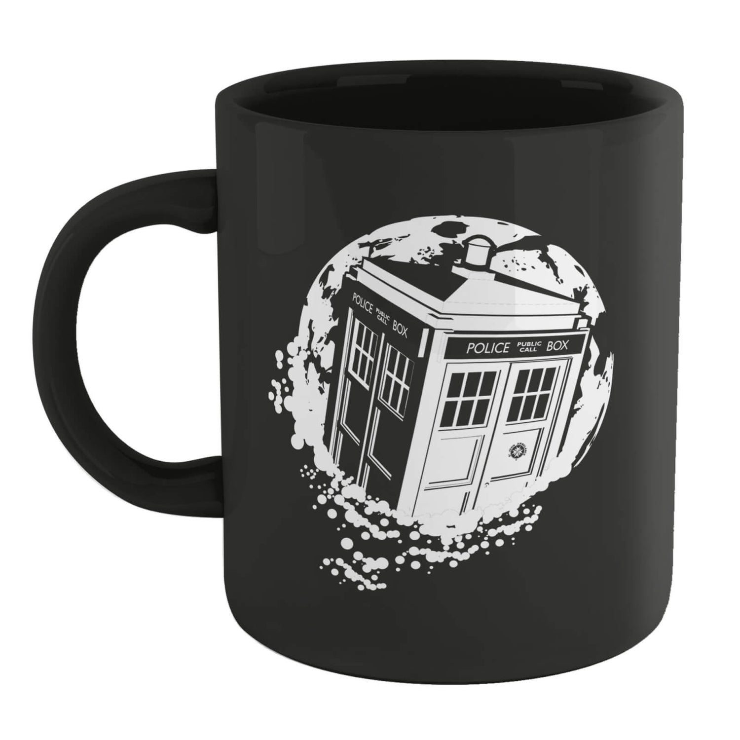 Doctor Who Tardis Plaque Mug - Black
