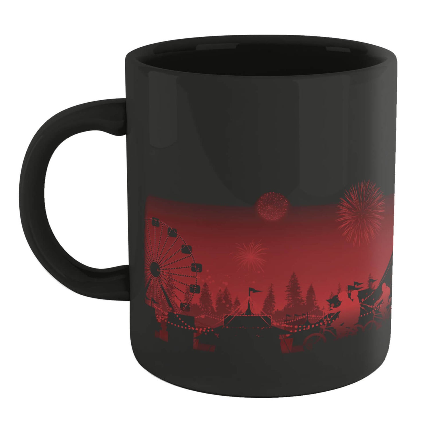 Stranger Things Red Carnival Background Mug - Black