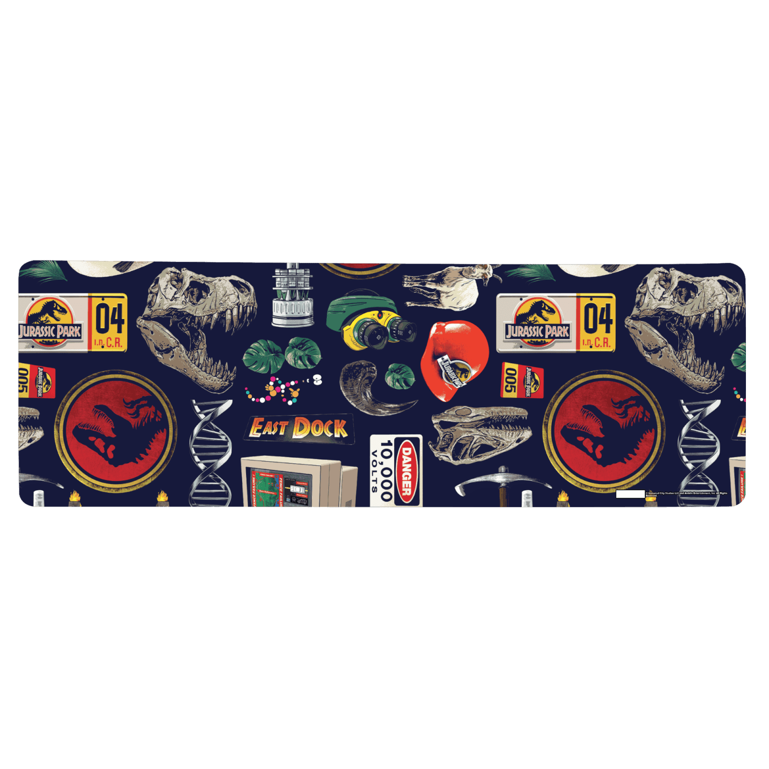 Jurassic Park Retro Icons Gaming Mouse Mat - Medium
