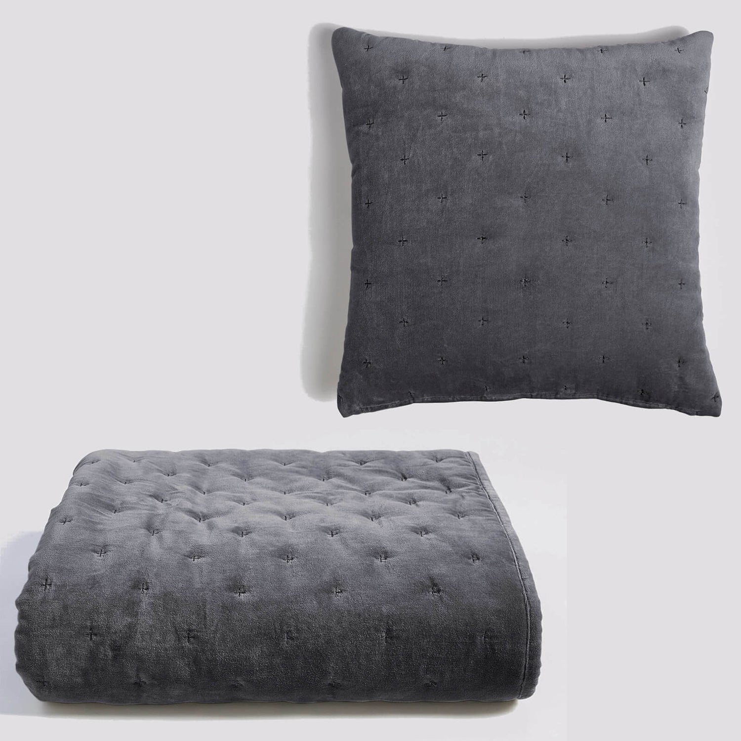 ïn home Cotton Velvet Bundle - Dark Grey (Worth £85.00)