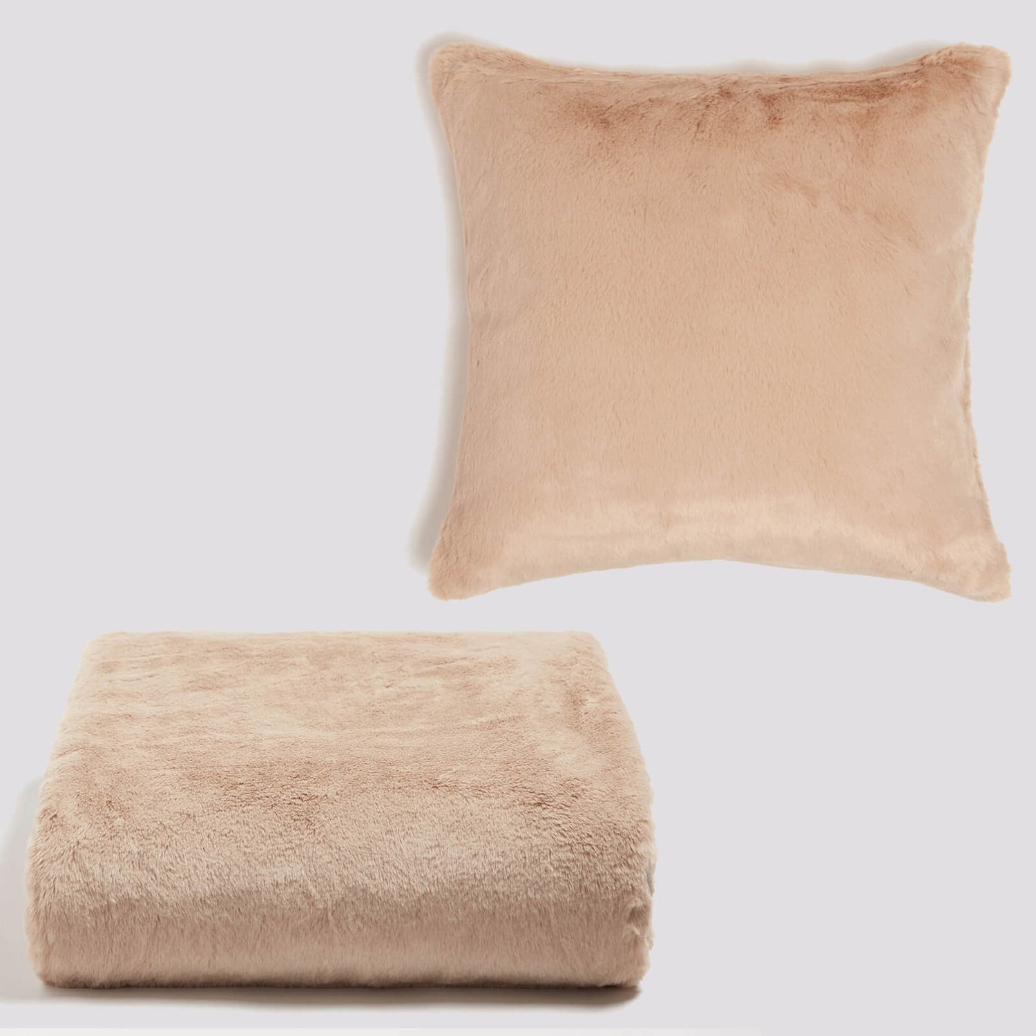 ïn home Recycled Polyester Faux Fur Bundle - Brown (Worth £90.00)