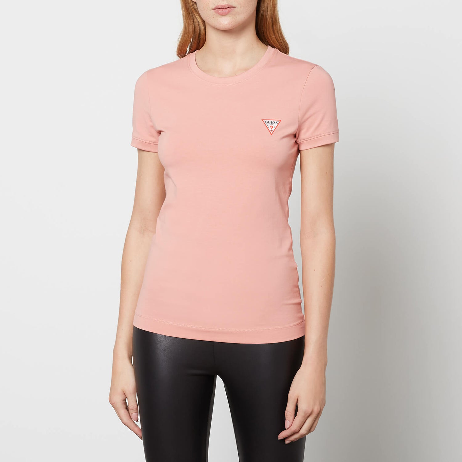 Guess Women's Ss Cn Mini Triangle T-Shirt - Midsummer Rose - XS
