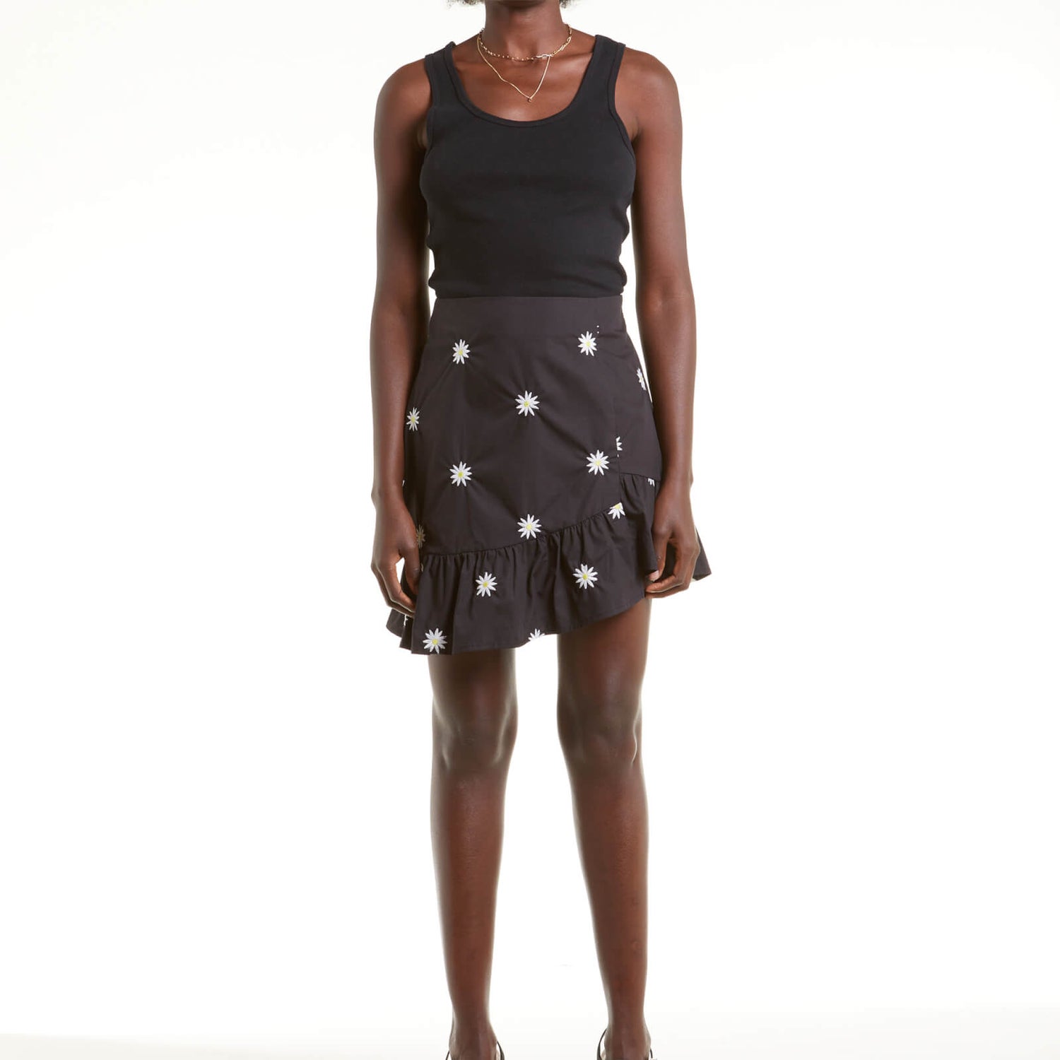 Never Fully Dressed Women's Black Daisy Mini Skirt - Black - UK 6