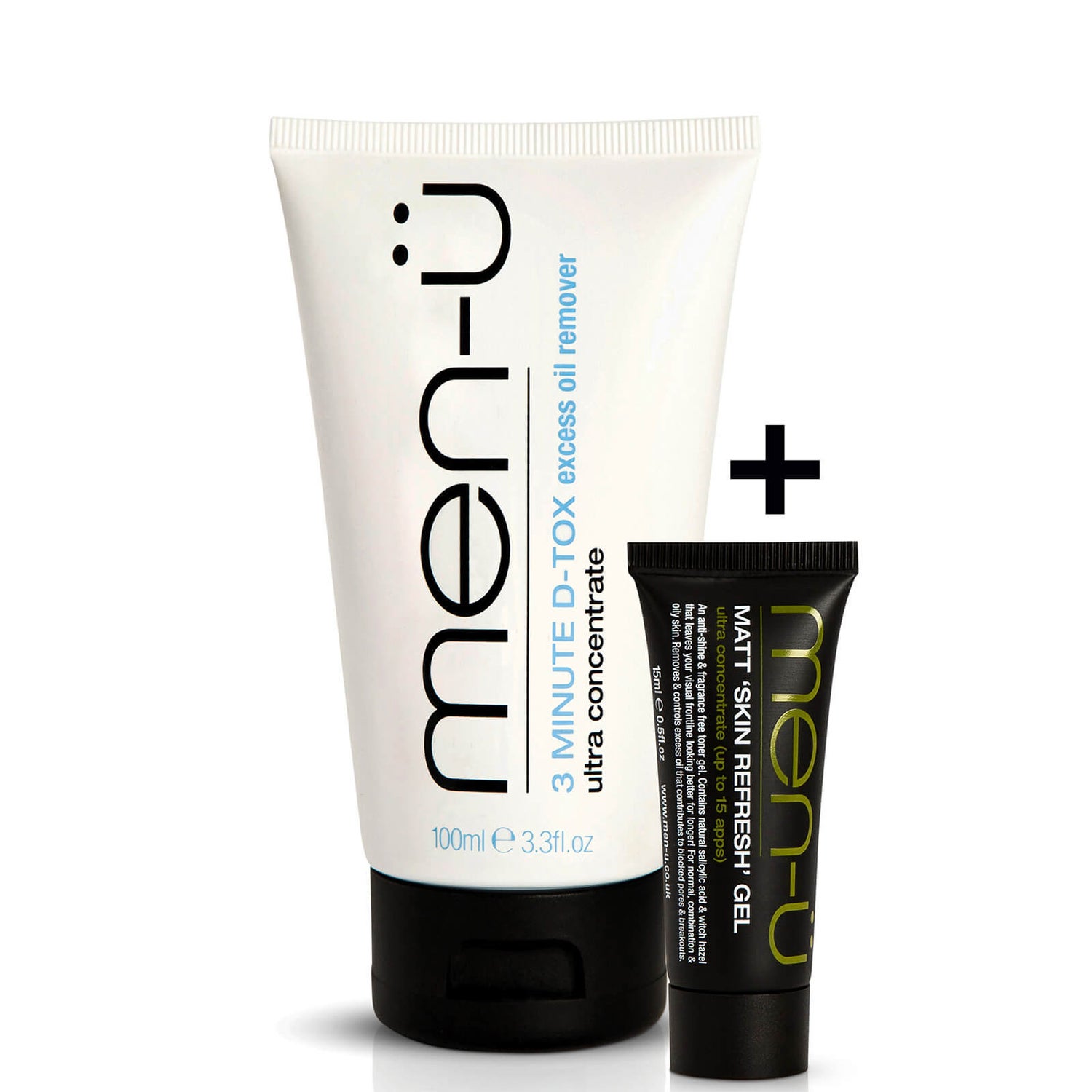 men-u 3 Minute D-TOX and Matt 'Skin Refresh' Gel Bundle