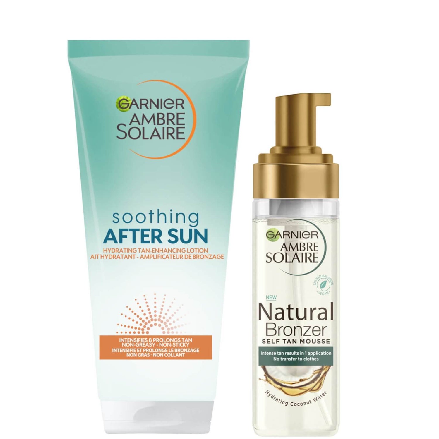 Garnier Ambre Self Tan Mousse and After Sun Tan Maintainer Bundle, Free  Shipping