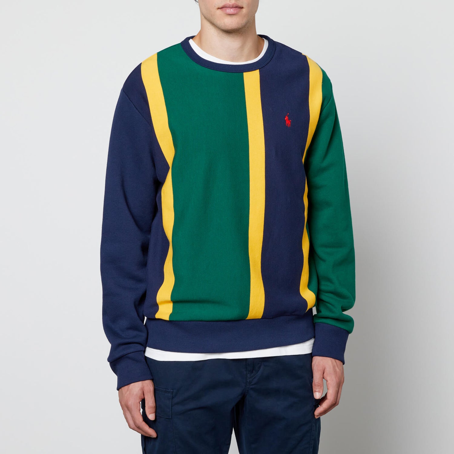 Polo Ralph Lauren Colour-Block Cotton-Blend Jersey Jumper - S